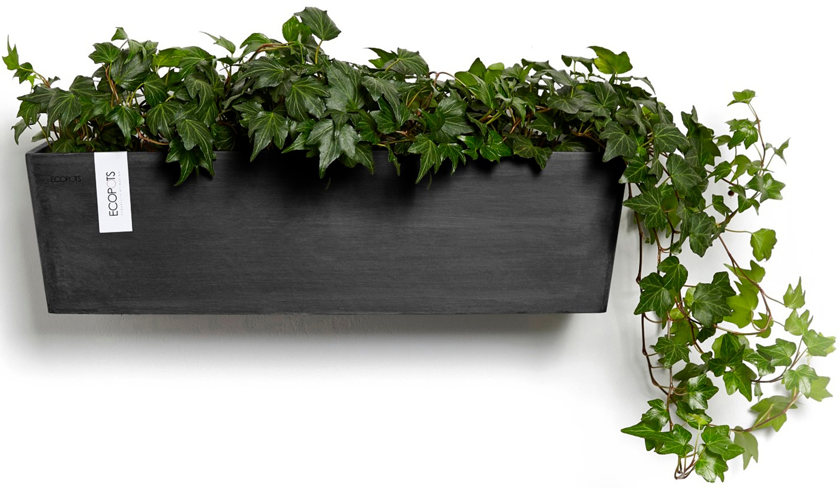 ECOPOTS Blumentopf »Manhattan Wall 55 Dunkelgrau«, für innen und außen: frostsicher, bruchsicher und lichtbeständig