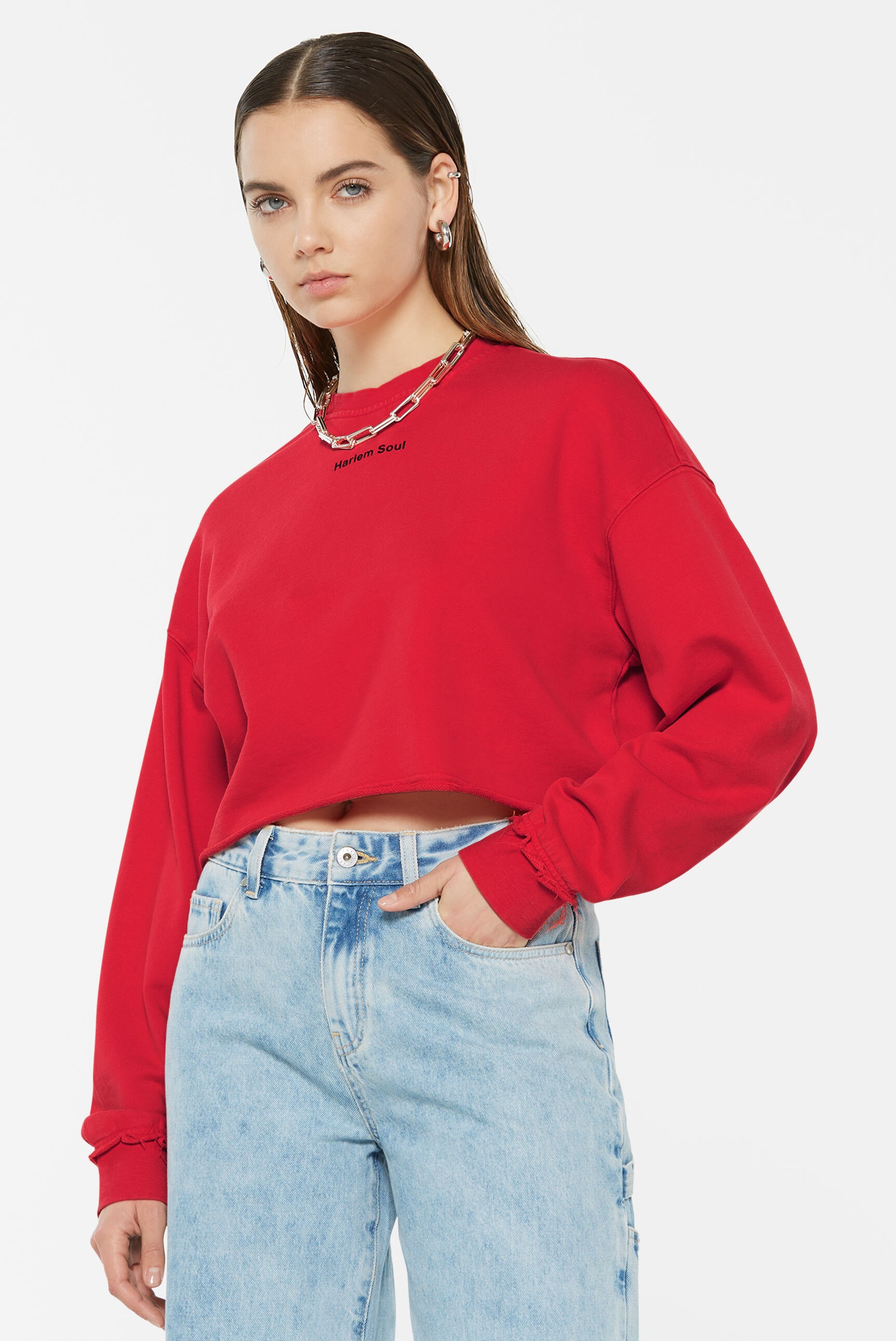 Harlem Soul Sweater, mit Used-Kante am Ärmel günstig online kaufen