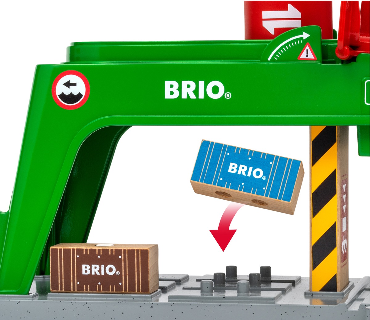 BRIO® Spielzeugeisenbahn-Erweiterung »BRIO® WORLD, Bahn Verlade-Terminal«, FSC® - schützt Wald - weltweit