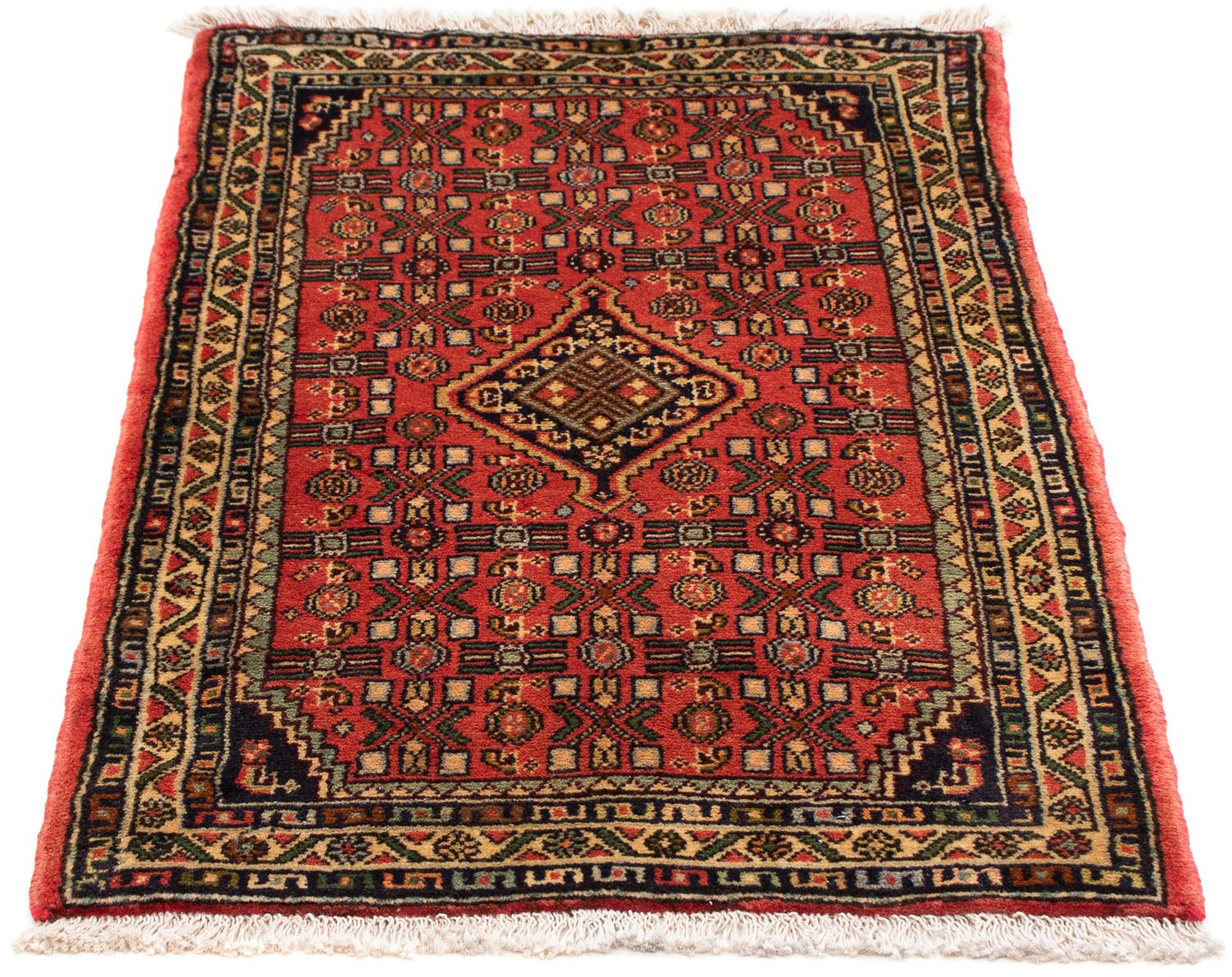 morgenland Orientteppich "Perser - Nomadic - 95 x 63 cm - dunkelrot", rechteckig, 10 mm Höhe, Wohnzimmer, Handgeknüpft, 