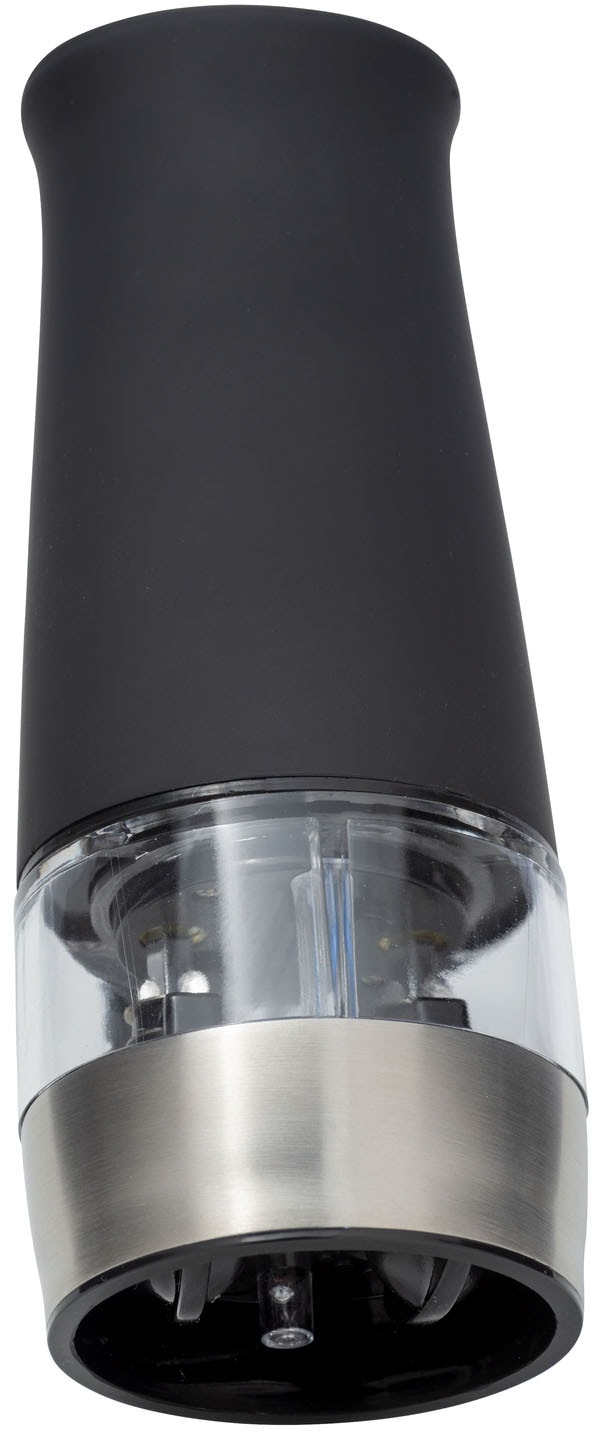 WENKO Salz-/Pfeffermühle »Modell 2in1«, batteriebetriebene Gewürzmühle, Keramik-Mahlwerk, mit Beleuchtung