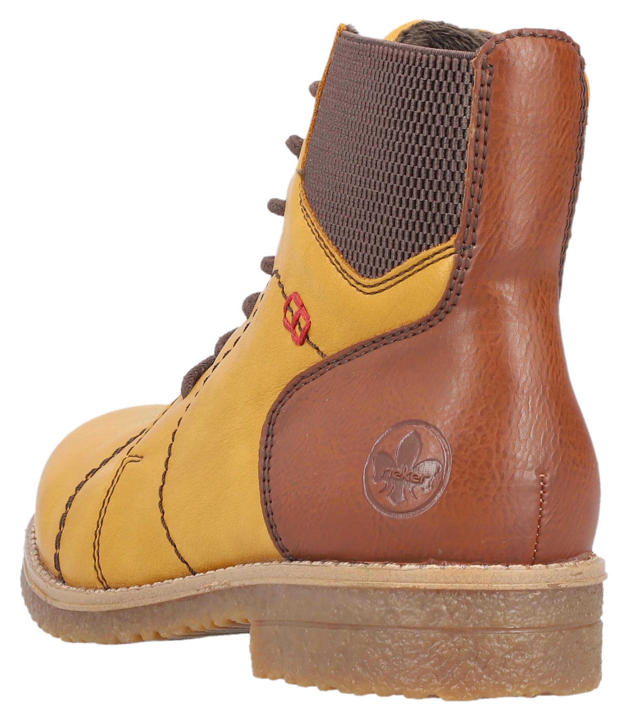 Rieker Schnürstiefelette, Schnürboots, Herbststiefelette, Blockabsatz, mit weicher Innensohle