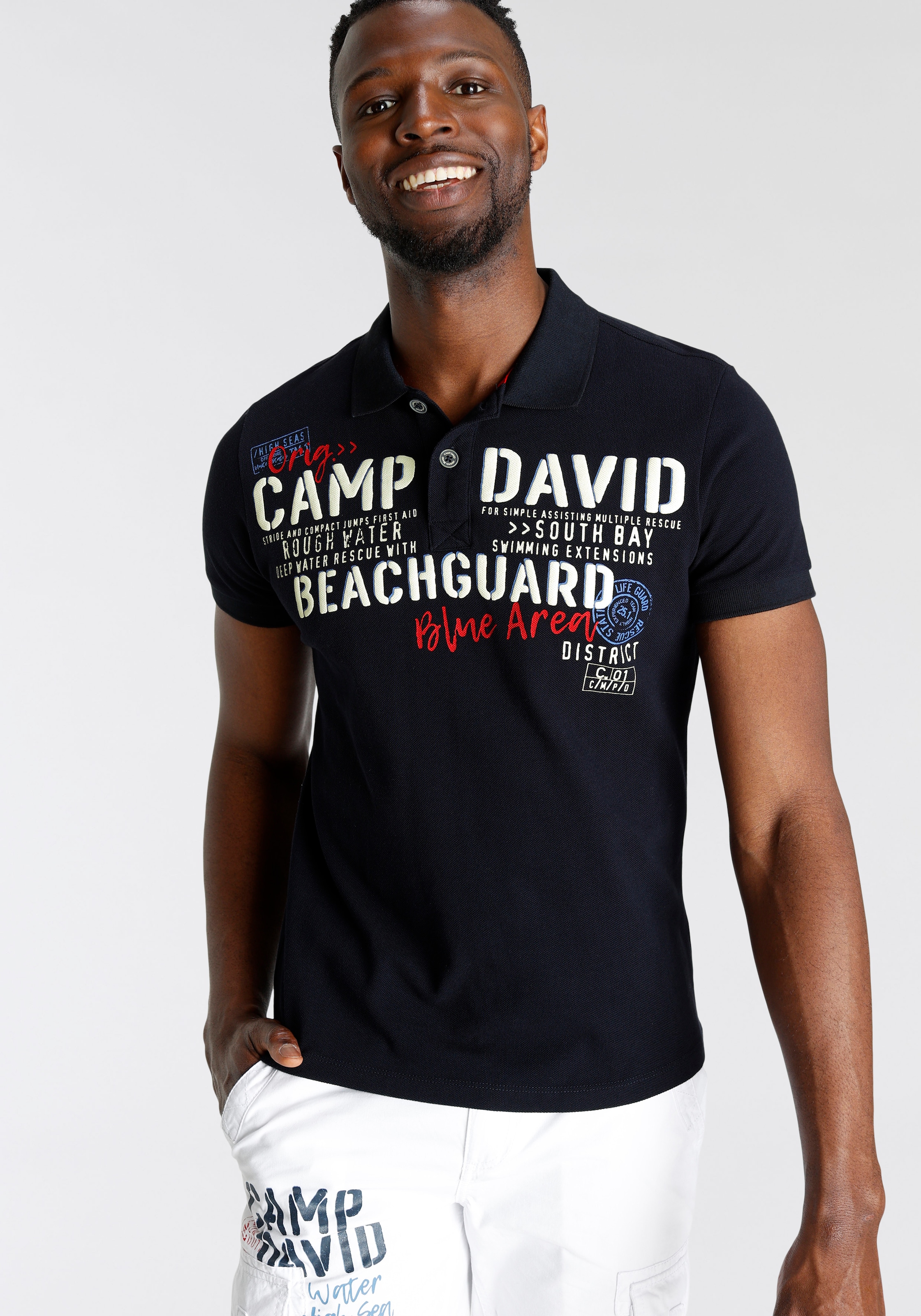 CAMP DAVID Polo marškinėliai in aukšta kokybė Piq...