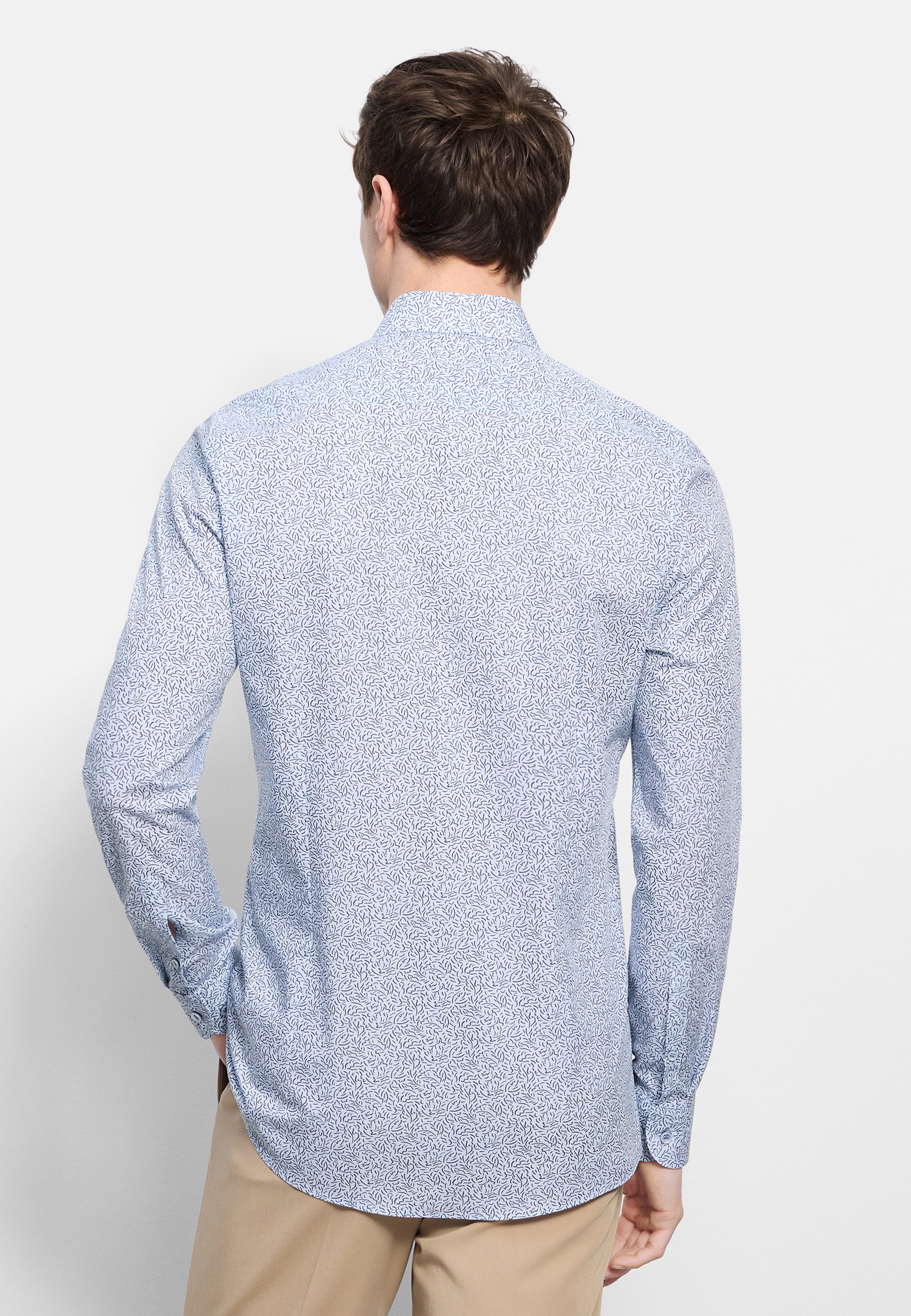 OLYMP Level Five Body Fit Herren Businesshemd Blau 43 10