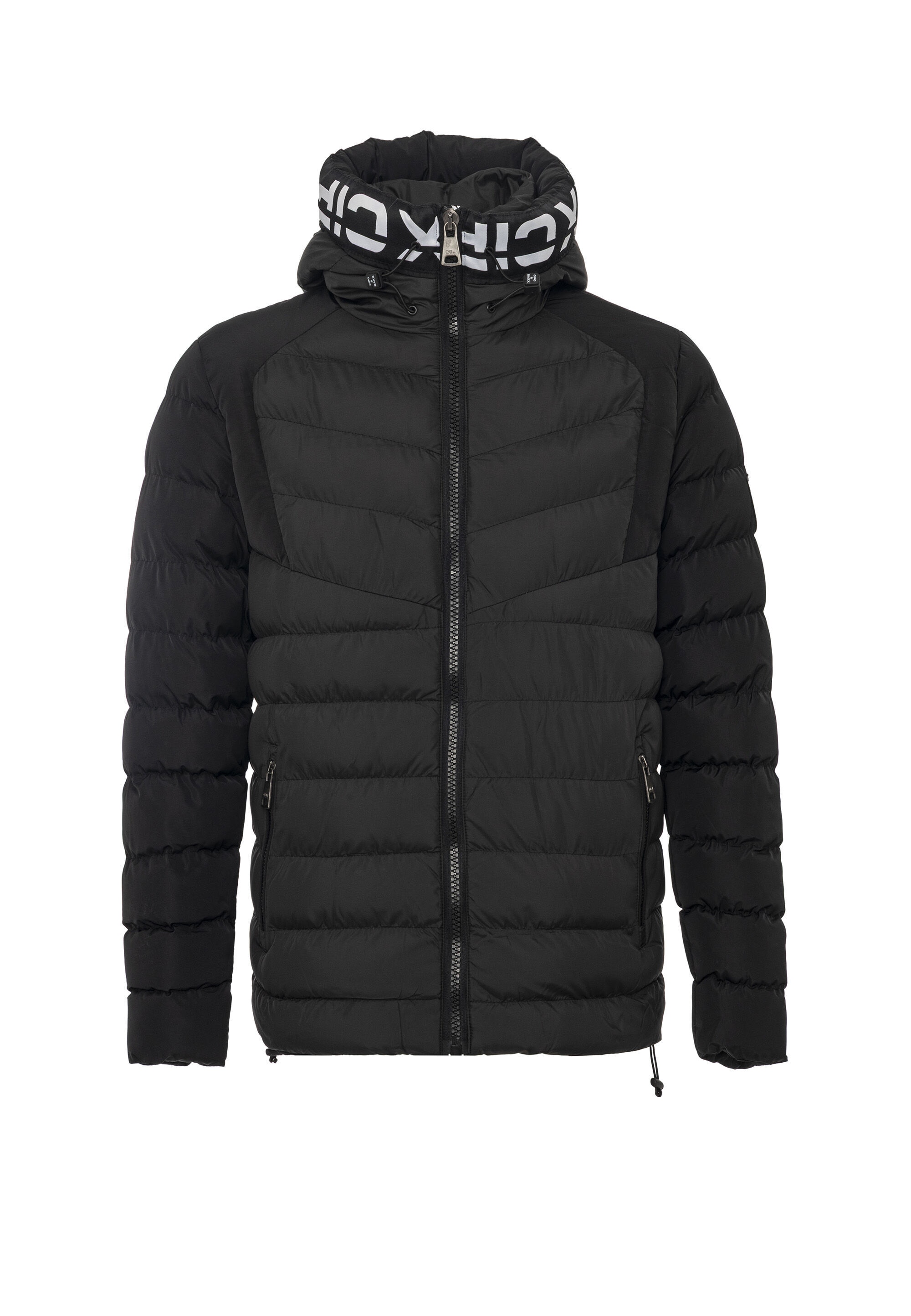 Cipo & Baxx Winterjacke »CM185« mit Kapuze mit markanter Marken-Zipperleiste