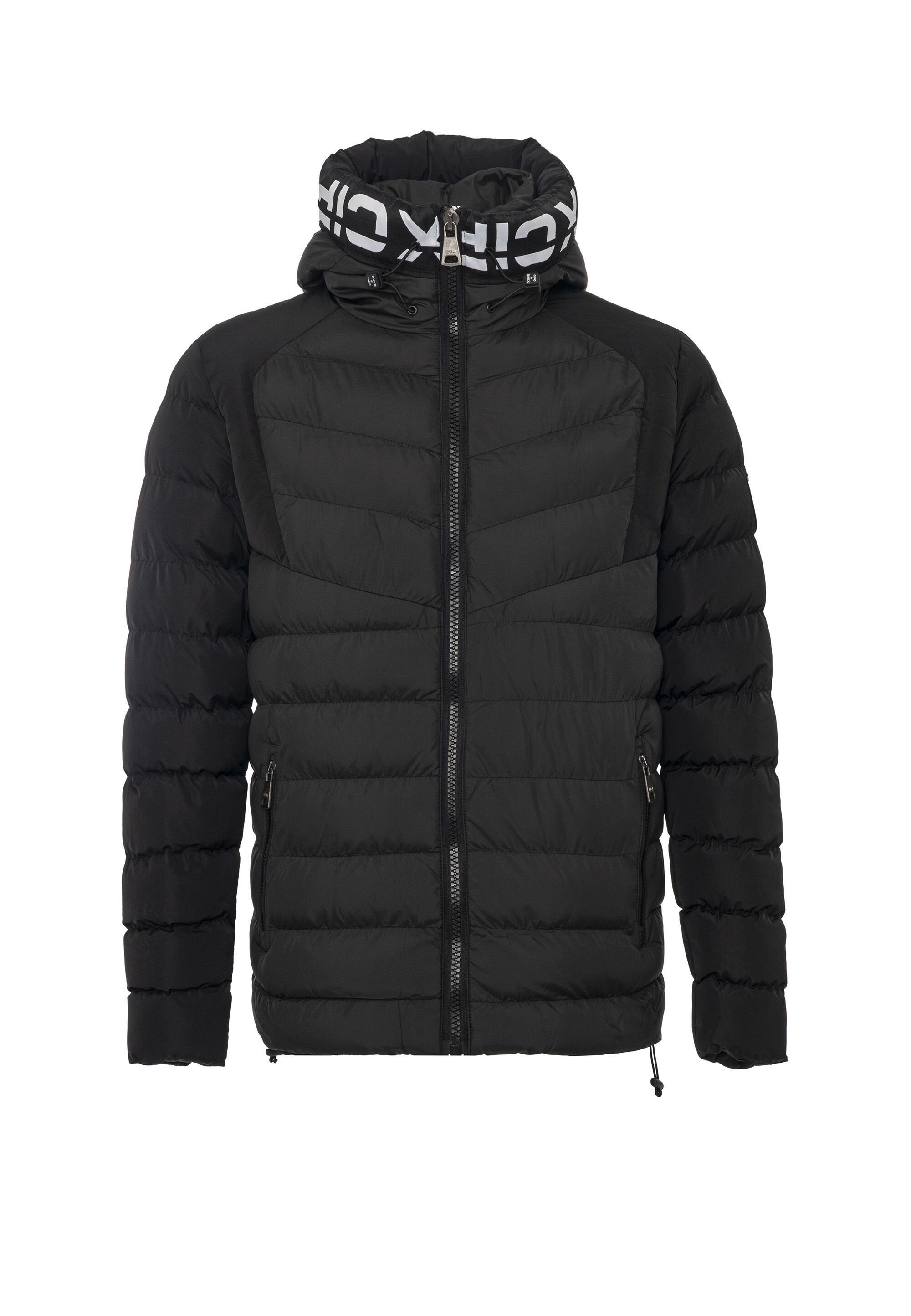 Cipo & Baxx Winterjacke "CM185" mit Kapuze mit markanter Marken-Zipperleist günstig online kaufen