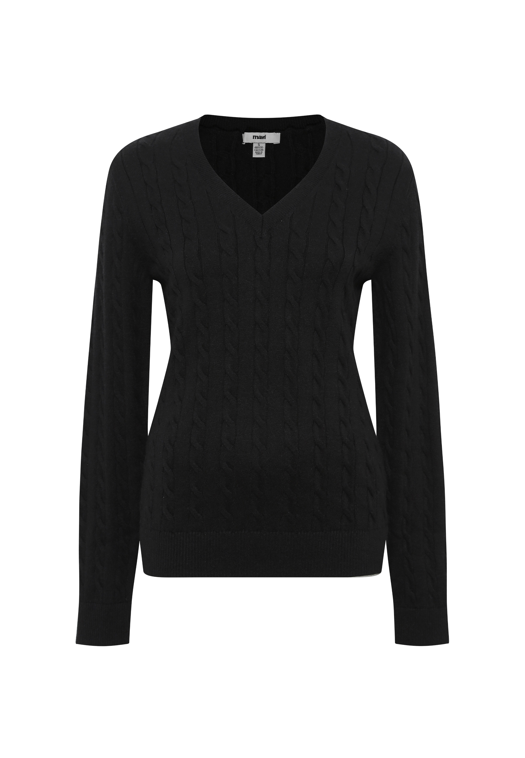 Mavi V-Ausschnitt-Pullover »V-NECK SWEATER«, Pullover Feinstrick