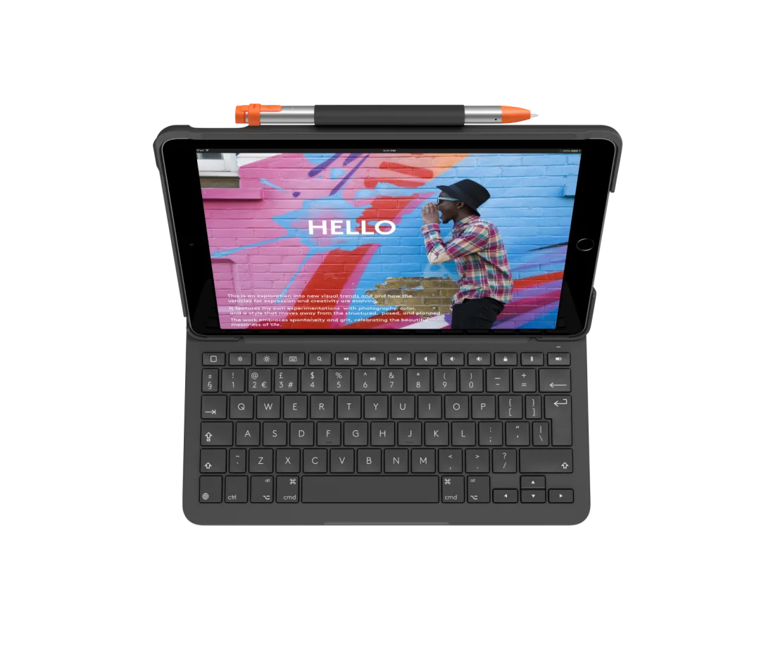 Logitech iPad-Tastatur »Slim Folio for iPad (7th and 8th generation) - UK - INTNL«