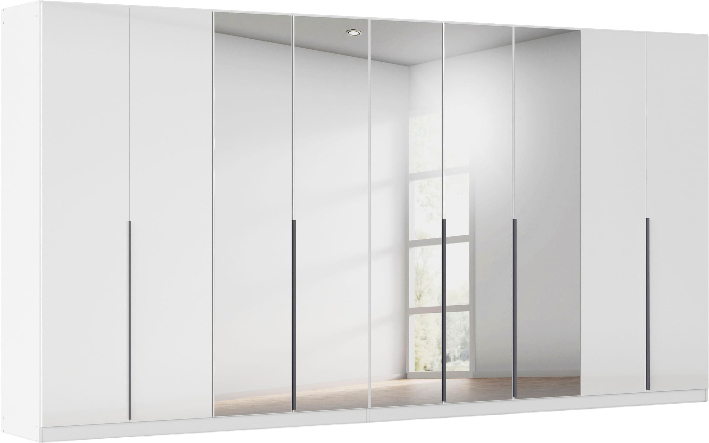 OTTO home Drehtürenschrank "Kleiderschrank Schrank Garderobe AGORDO mit Dekor- oder Hochglanzfront" in zwei Griff-Farben, Breiten 91-405 cm, durchdachte Innenausstattung, in 8 Breiten und 2 Höhen MADE IN GERMANY