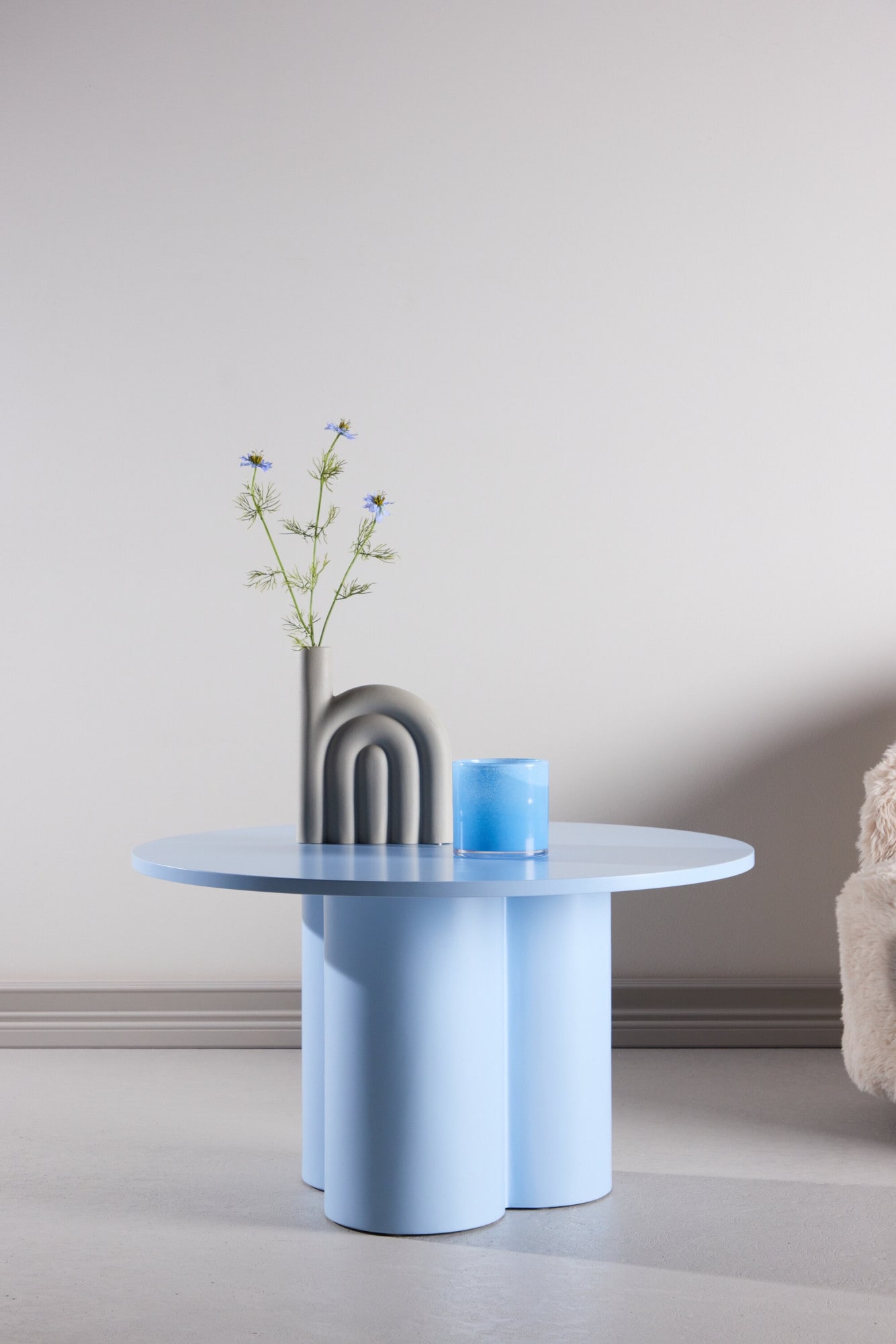 Venture Home "Olivia, runder Couchtisch, modern & elegant, Ø 80 cm" Sofatisch, MDF, rund, sanft geformt, anspruchsvoll, klar
