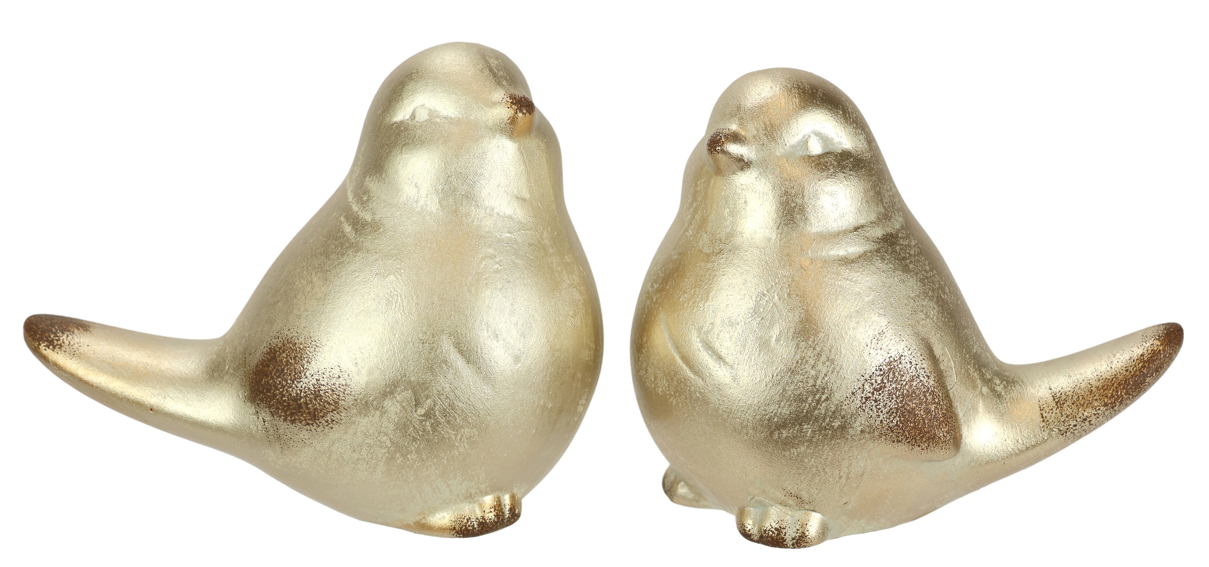 I.GE.A. Dekofigur »Vogel aus Keramik«, 2er Set Ornament Statue Tierfigur Skulptur Dekovogel Vogelfigur