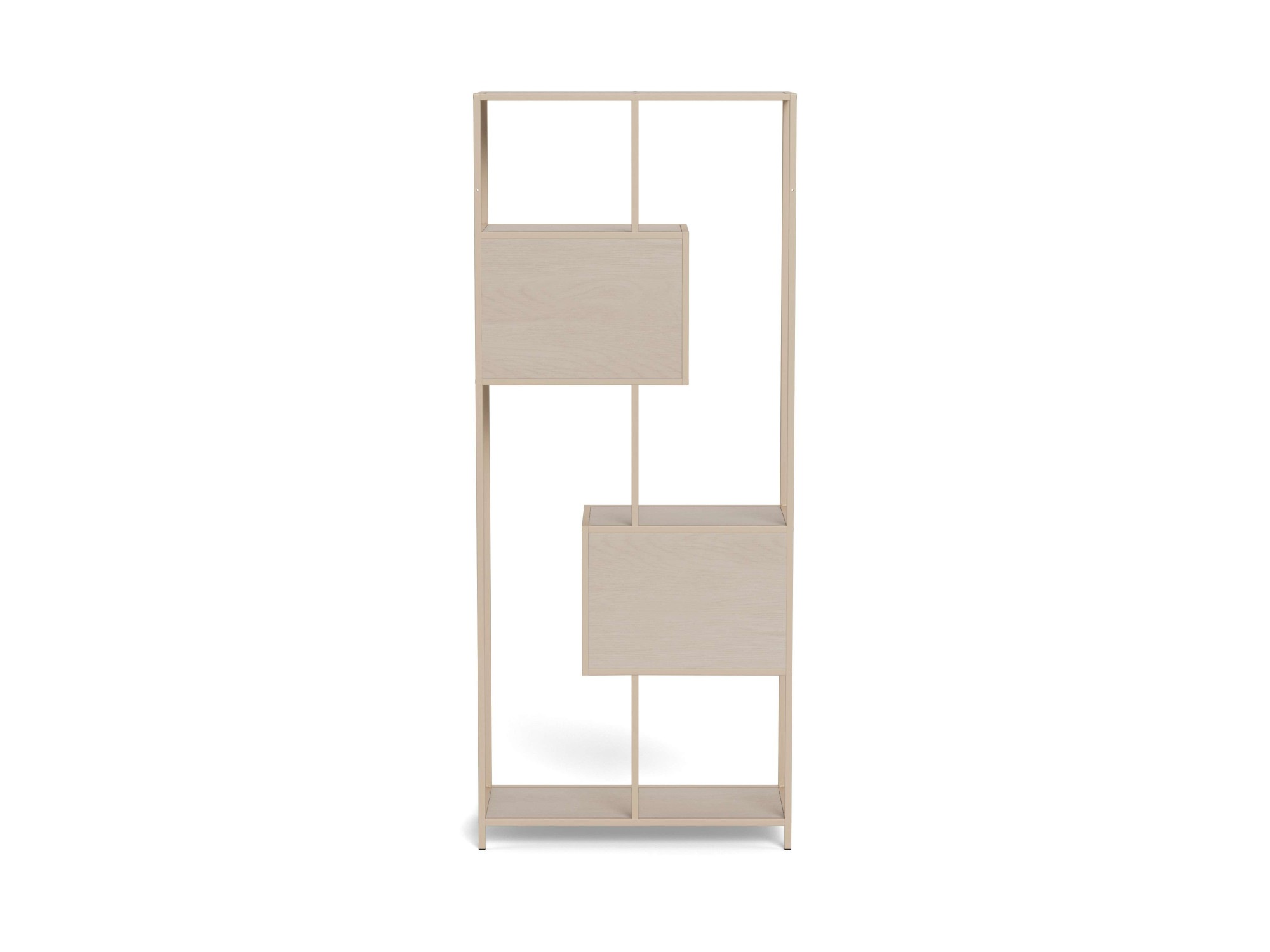 ACTONA GROUP Regal »Seaford, Standregal, Regal, Raumteiler« 77x35x185 cm,  schwarzer Stahlrahmen, 2 Schubladen, Wendemodul, Breite 77 cm