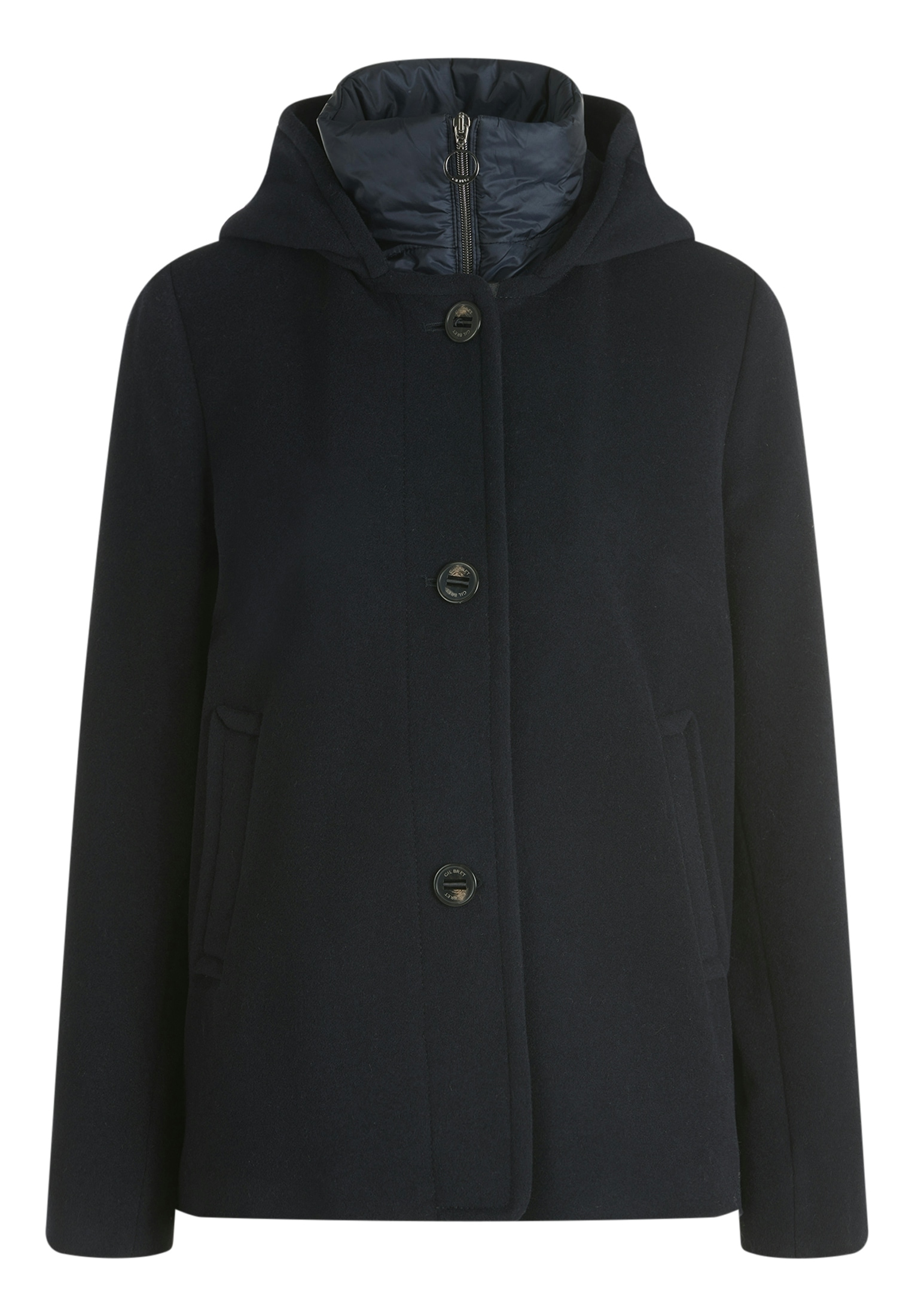Gil Bret Fleecejacke mit Kapuze mit Knopfleiste und Wolle