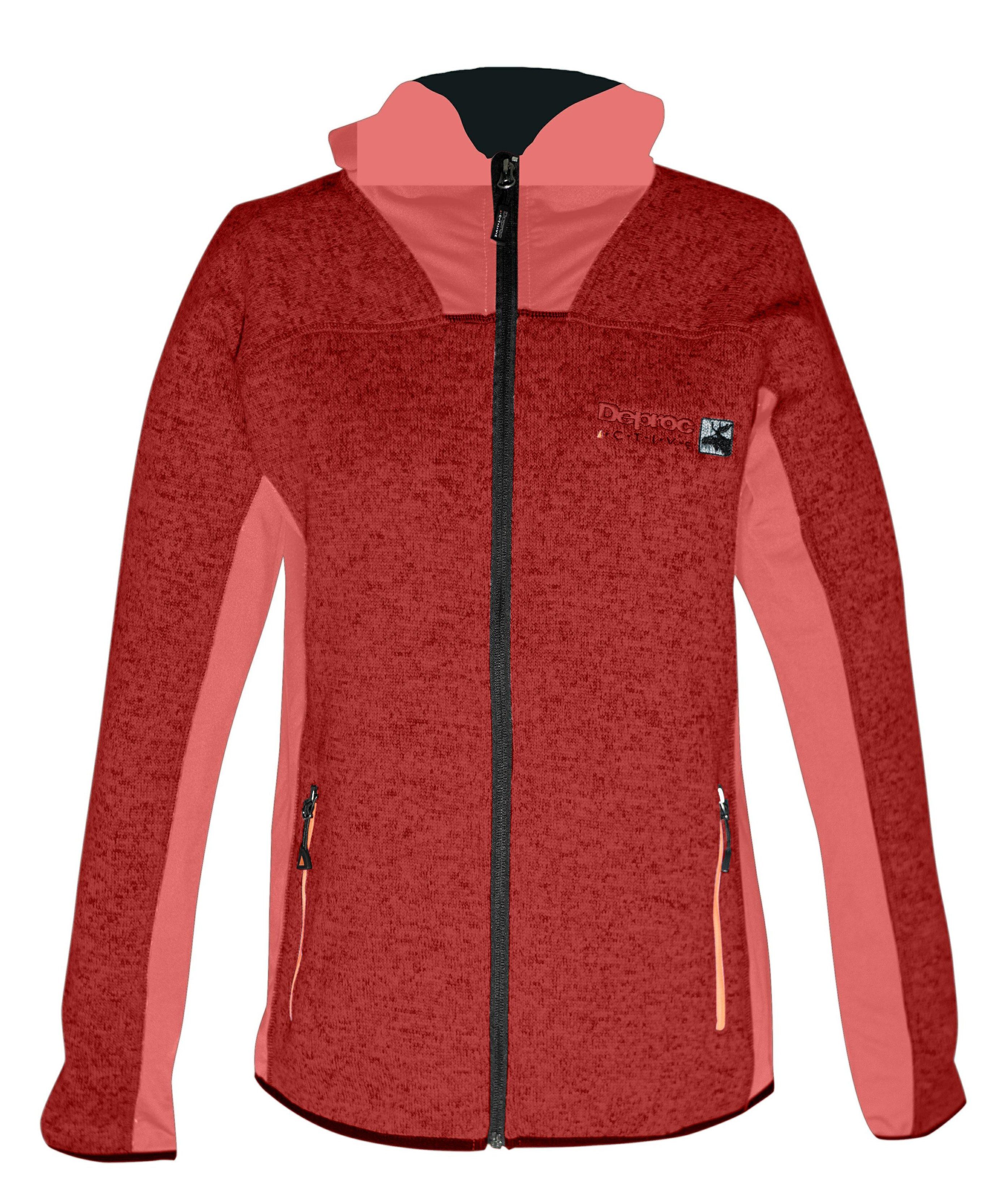 DEPROC Active Fleecejacke "ELMVALE WOMEN" mit Kapuze auch in Großen Größen erhältlich