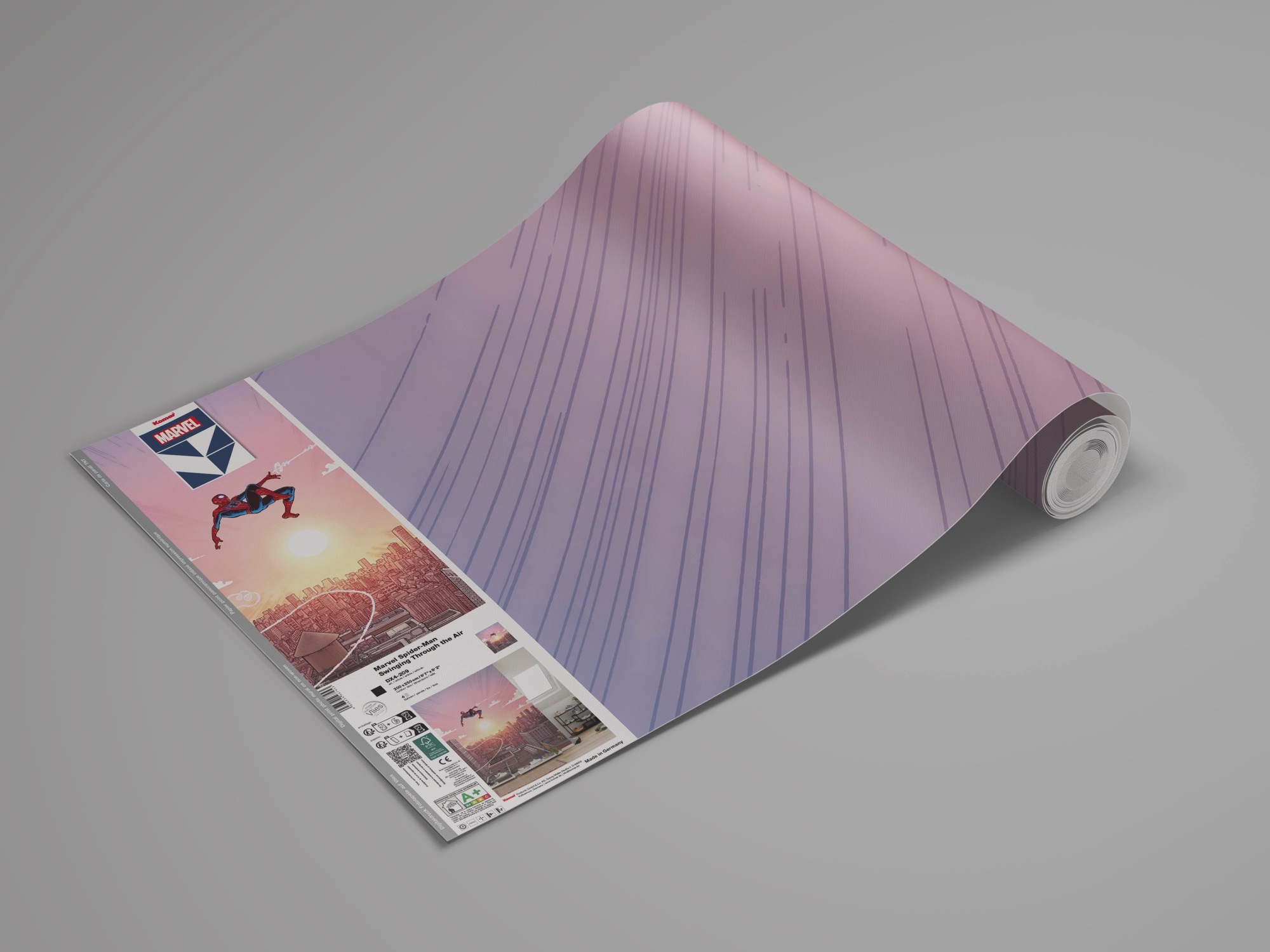 Thumbnail - Komar Kindertapete "Marvel Spider-Man Swinging Through the Air" bedruckt glatt