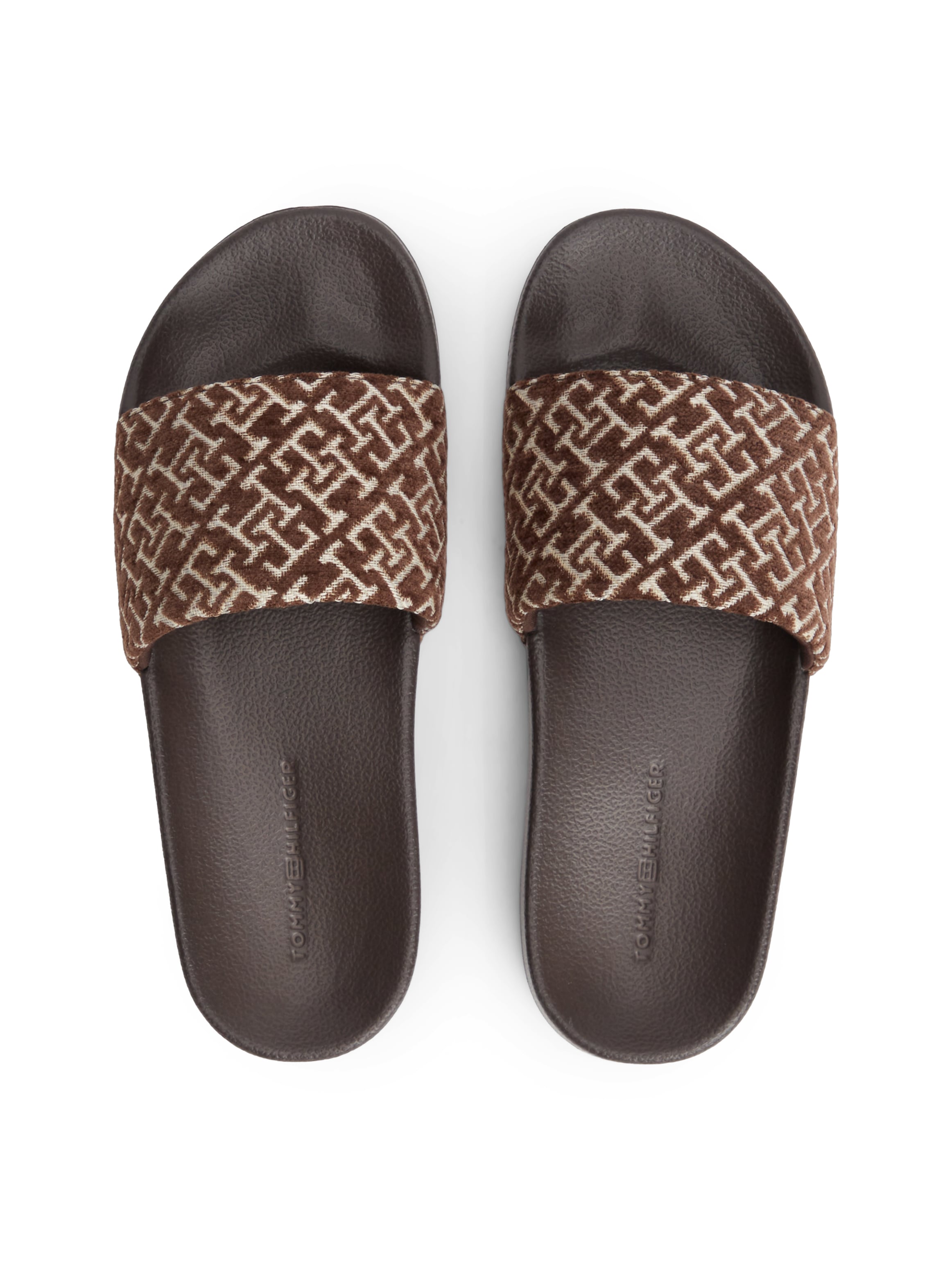 Tommy Hilfiger Pantolette »TH MONOGRAM POOL SLIDE«  Strandschuh, Poolslides, Sommerschuh mit TH-Logodruck