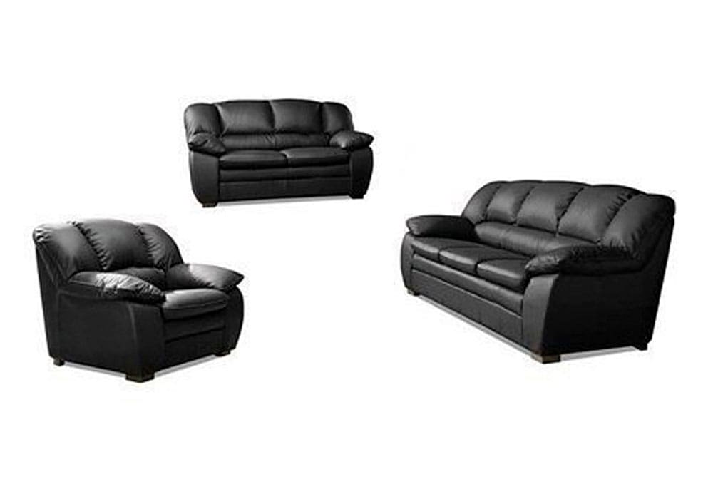 COTTA Polstergarnitur "Casino, 3tlg. Set, Sofa Wohnzimmer Garnitur, Wellenunterfederung" Set, 3 tlg. Sessel, 2-Sitzer, 2,5-Sitzer, hohe Rückenlehne
