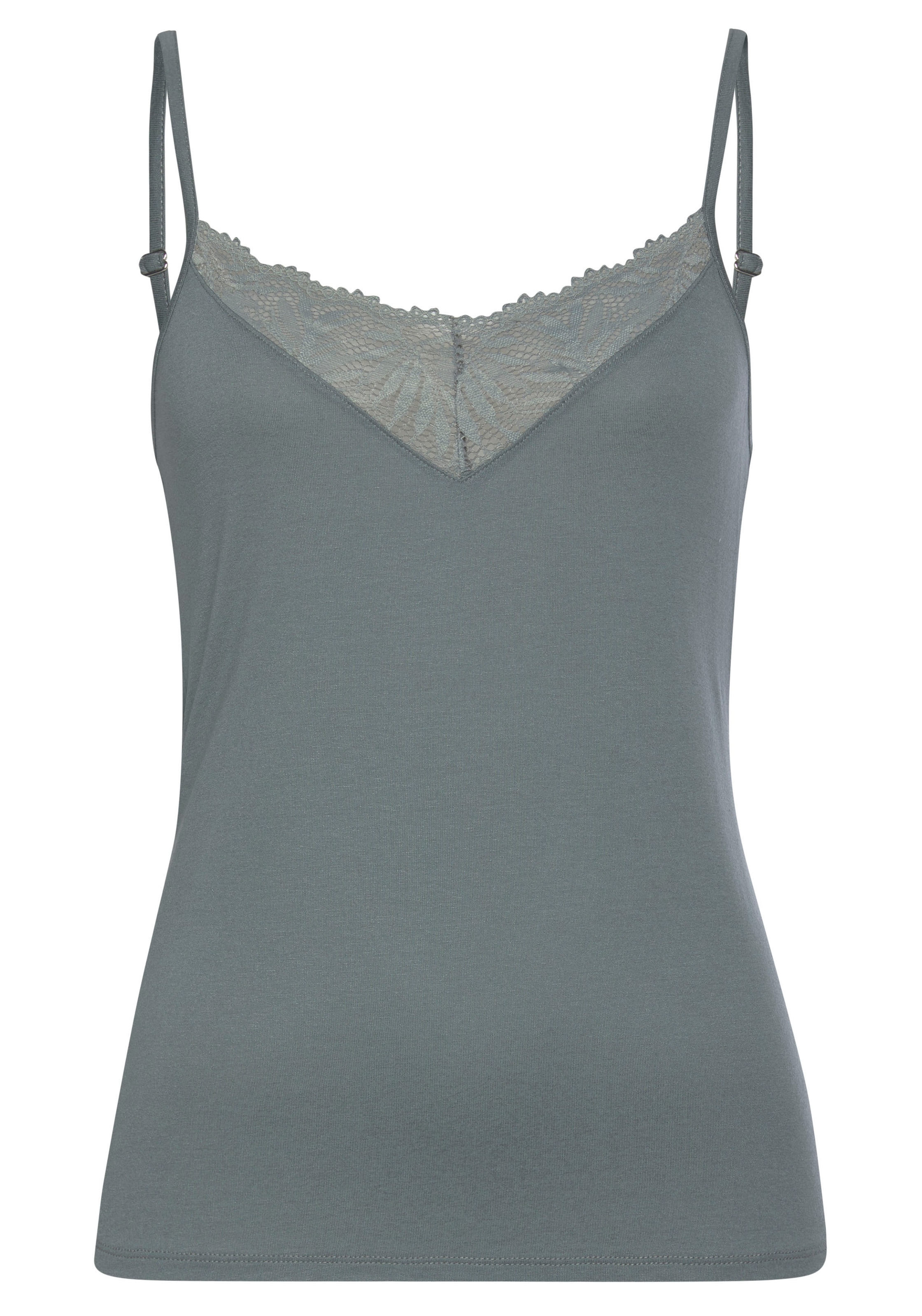 LASCANA Spitzentop, mit edlen Spitzendetails