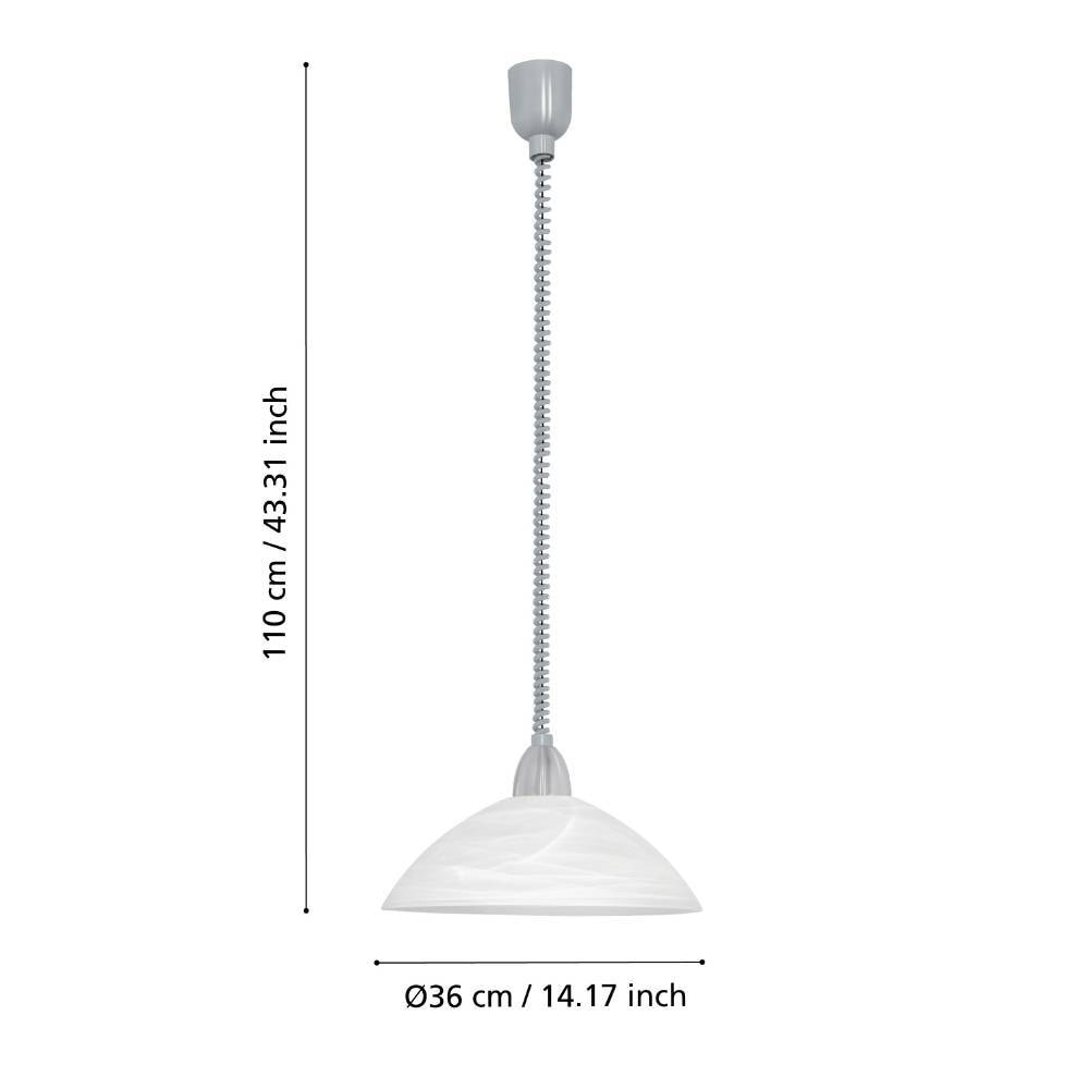 EGLO Pendelleuchte »LORD 2 Hängeleuchte, höhenverstellbar«, 1 flammig, Leuchtmittel E27 | ohne Leuchtmittel, Pendellampe, Hängelampe, Küche, Esszimmer, klassisches Design,110x36cm