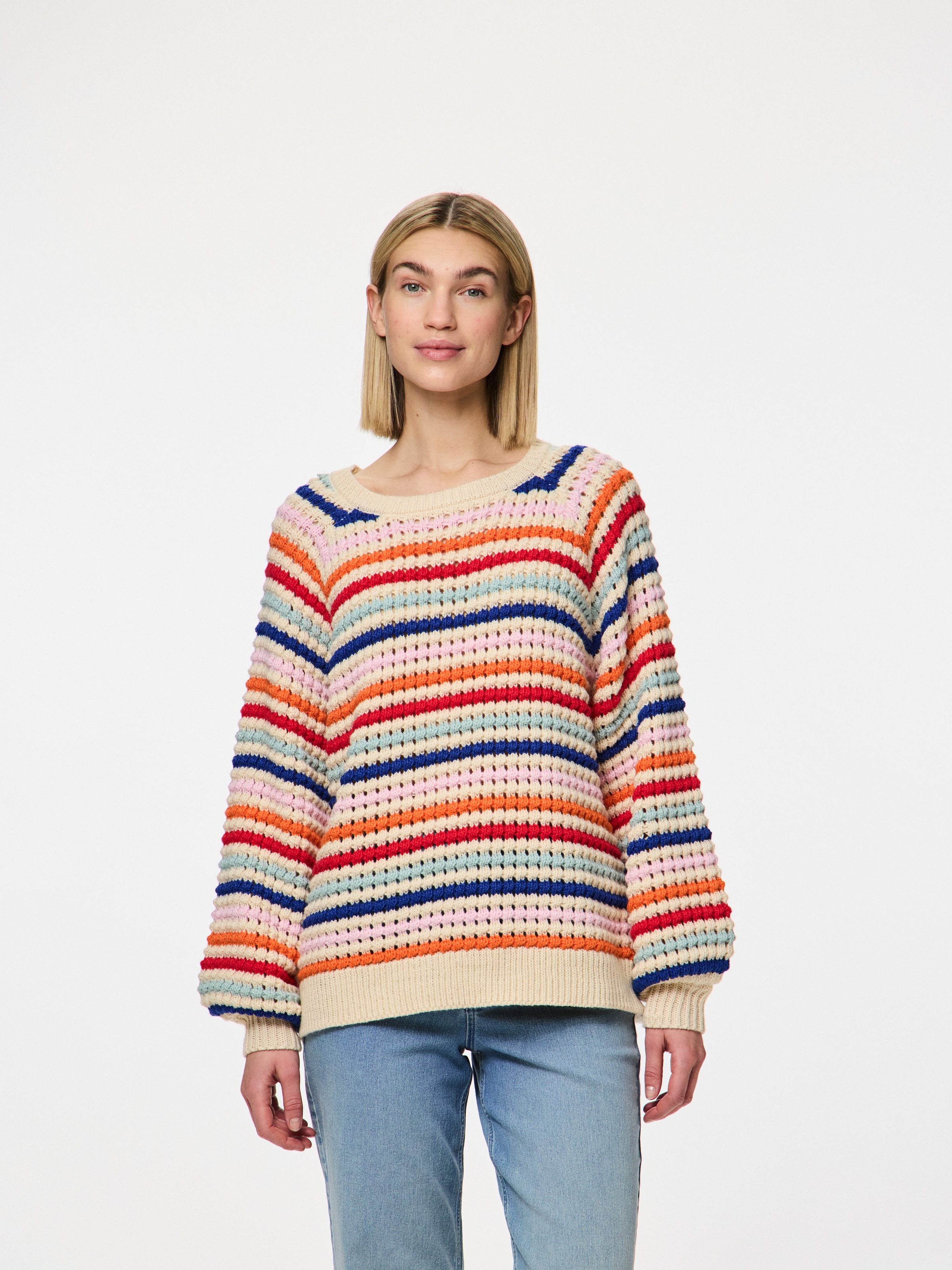 pieces Rundhalspullover "PCDOSLA LS O-NECK KNIT MM" günstig online kaufen