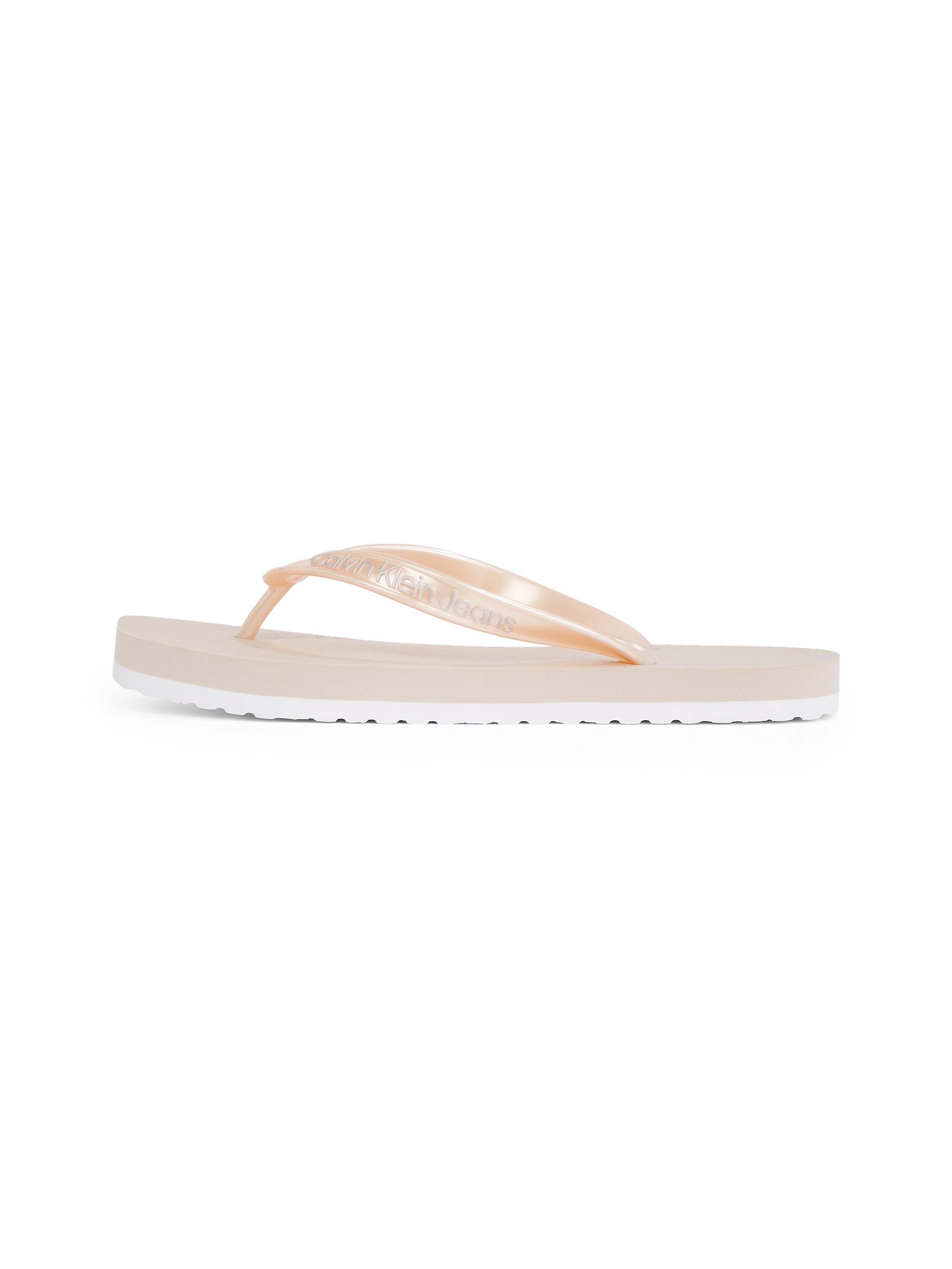 Calvin Klein Jeans Zehentrenner »THONG+ TPU METALLIC«, Sommerschuh, Badeschuh, Schlappen, Strandschuh mit Zehensteg