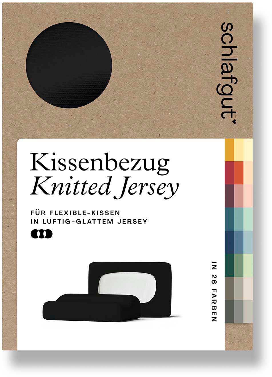 Schlafgut Kissenbezug "Pure flexibler Kissenbezug für Nackenstützkissen" Bio-Baumwolle mit Elasthan, mit Gummizug, bügelfrei