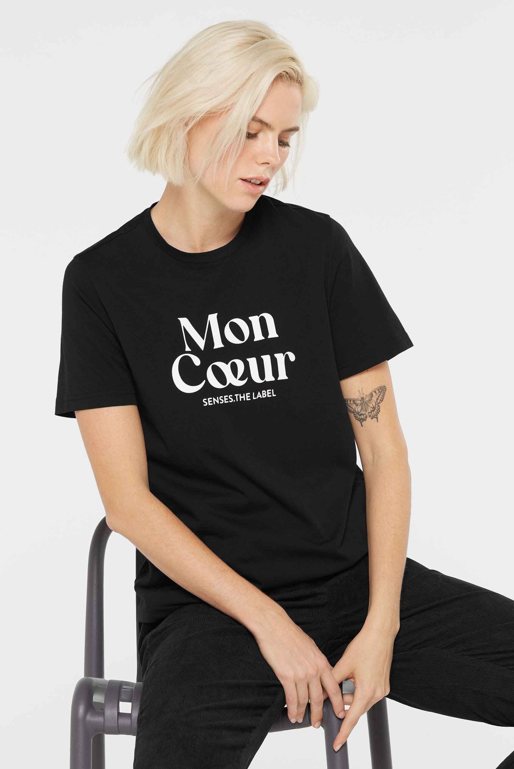 SENSES.THE LABEL Rundhalsshirt, aus Baumwolle günstig online kaufen