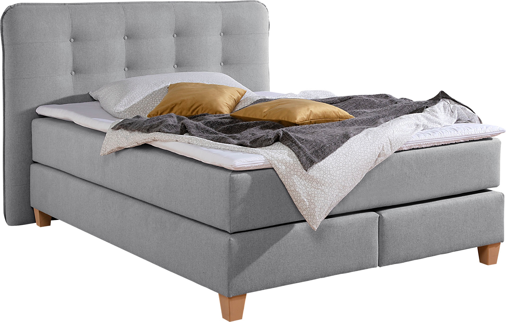 Home affaire Boxspringbett, inklusive Komfortschaum-Topper günstig online kaufen