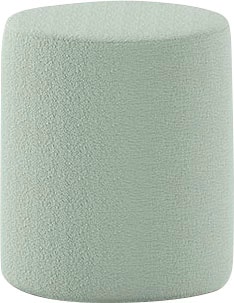 Vipack Polsterhocker »Moon«, (Made in Europe), als Sitzgelegenheit o. Nachttisch, 41 cm ∅, Bouclé Stoff, in 4 Farben
