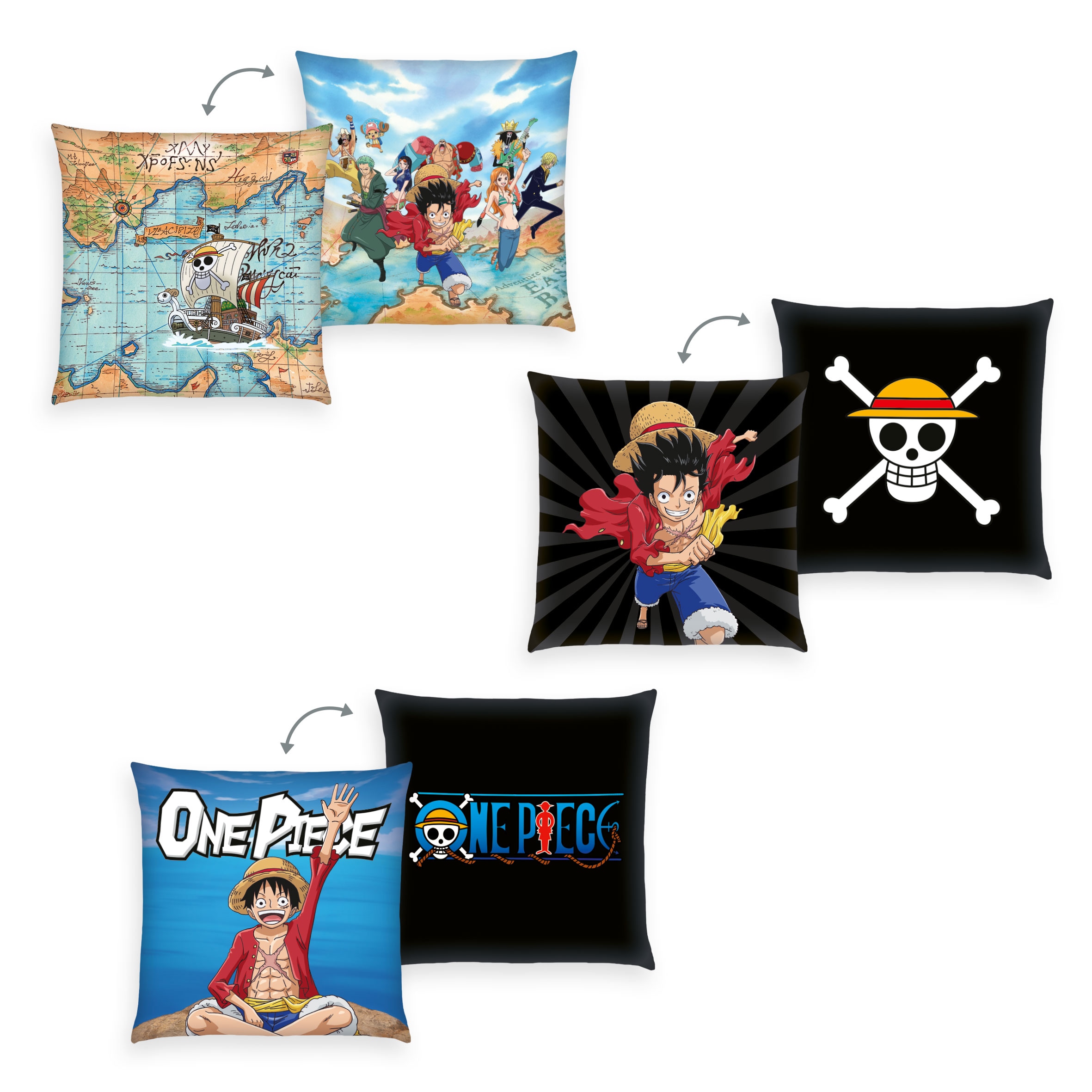 Dekokissen »One Piece«, hochfarbig bedruckt