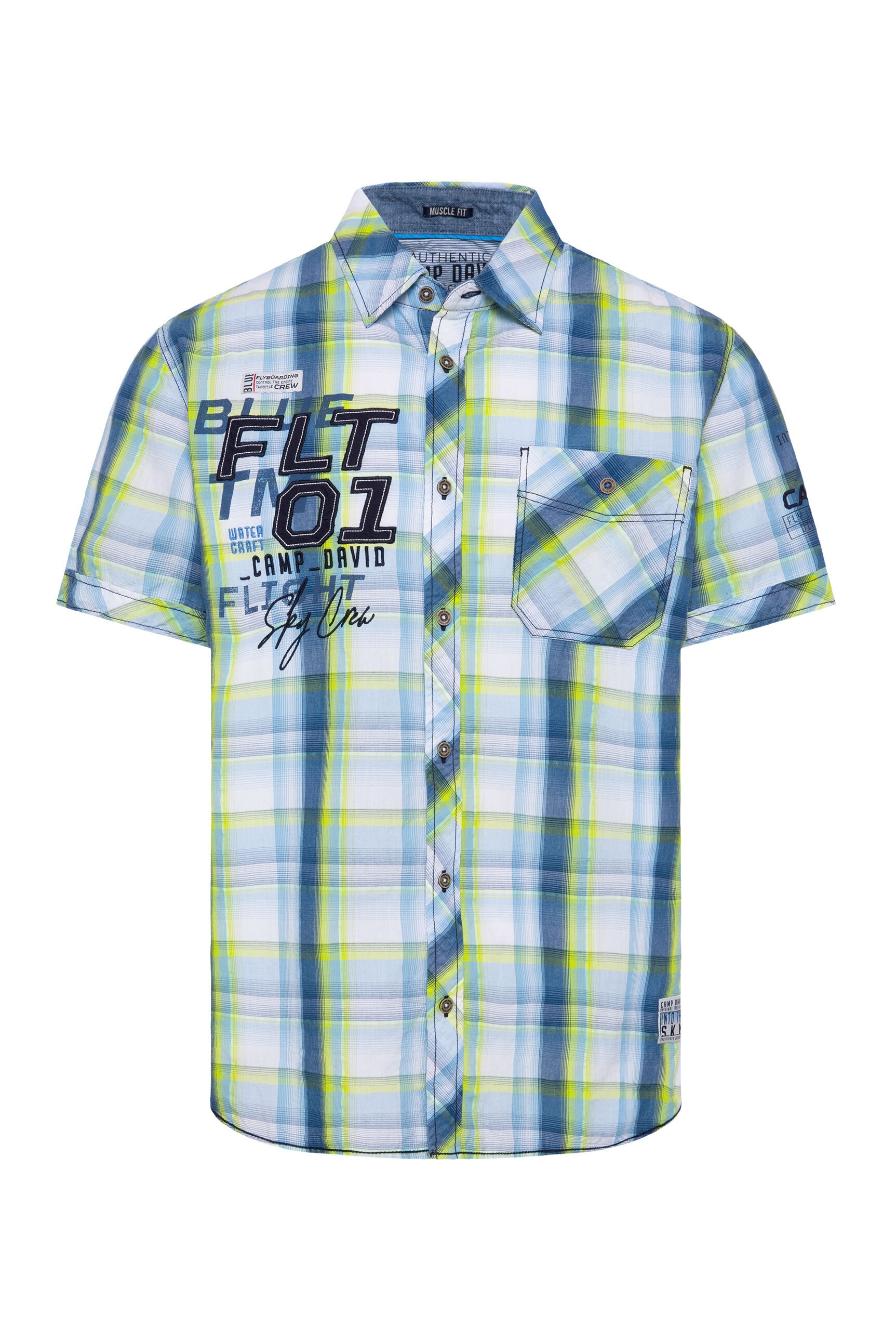 CAMP DAVID Kurzarmhemd aus Baumwolle günstig online kaufen