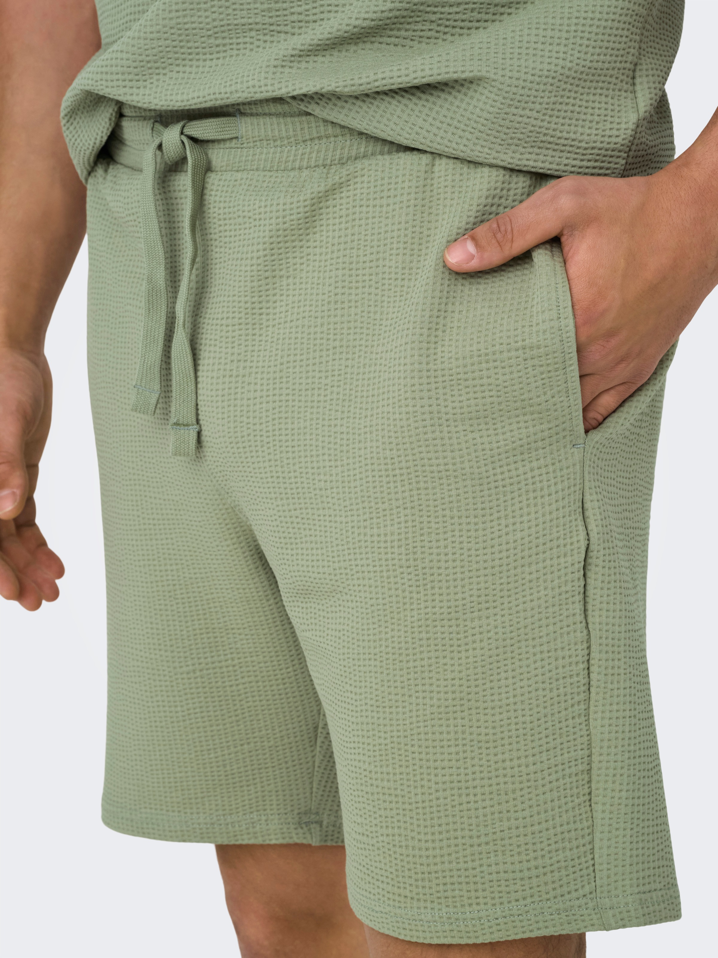 ONLY & SONS Shorts "ONSKIAN LIFE REG SEERSUCKER SHORTS NOOS" günstig online kaufen