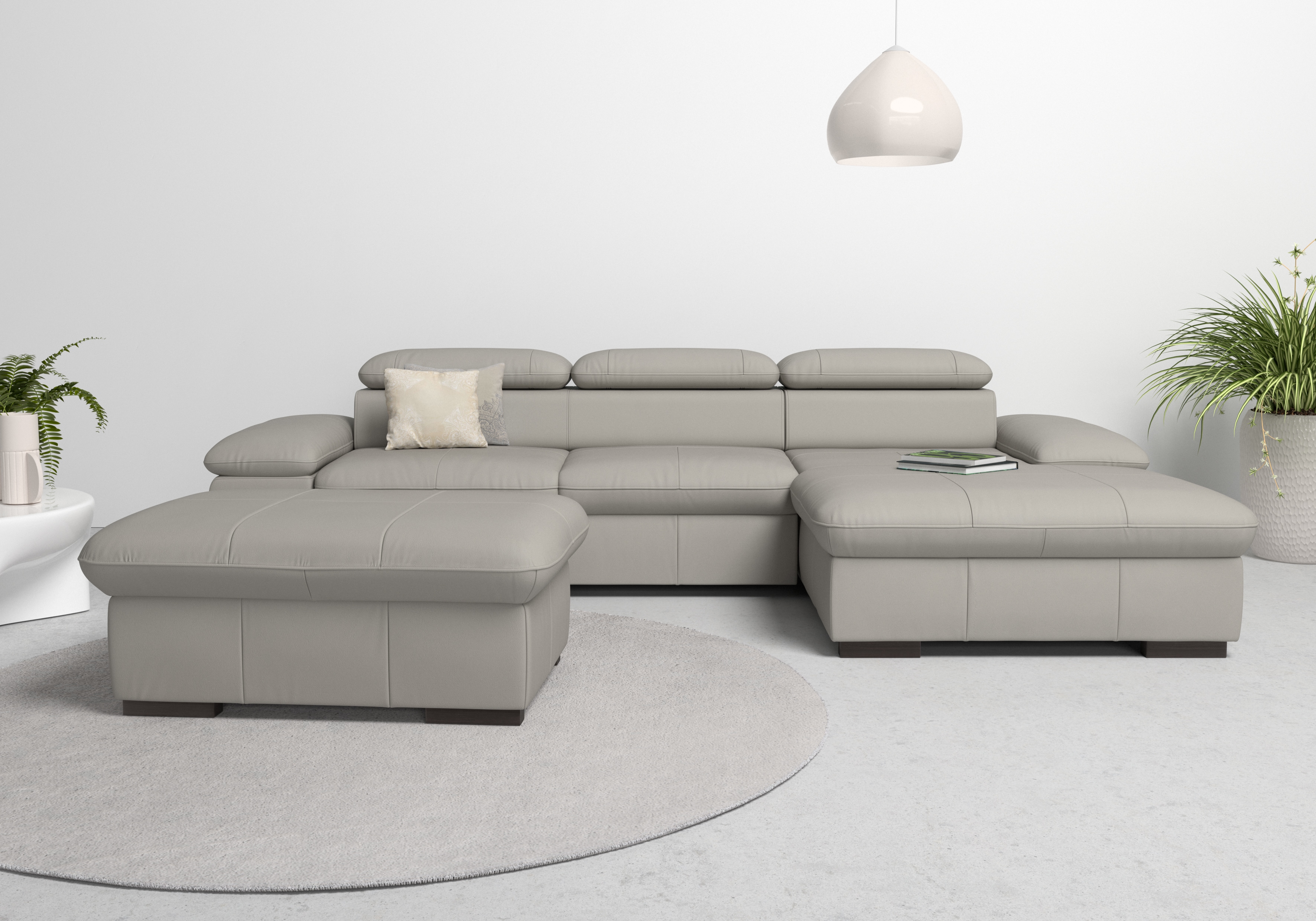 OTTO home Ecksofa "Alberto L-Form" mit Kopfteilverstellung, wahlweise mit Schlaffunktion