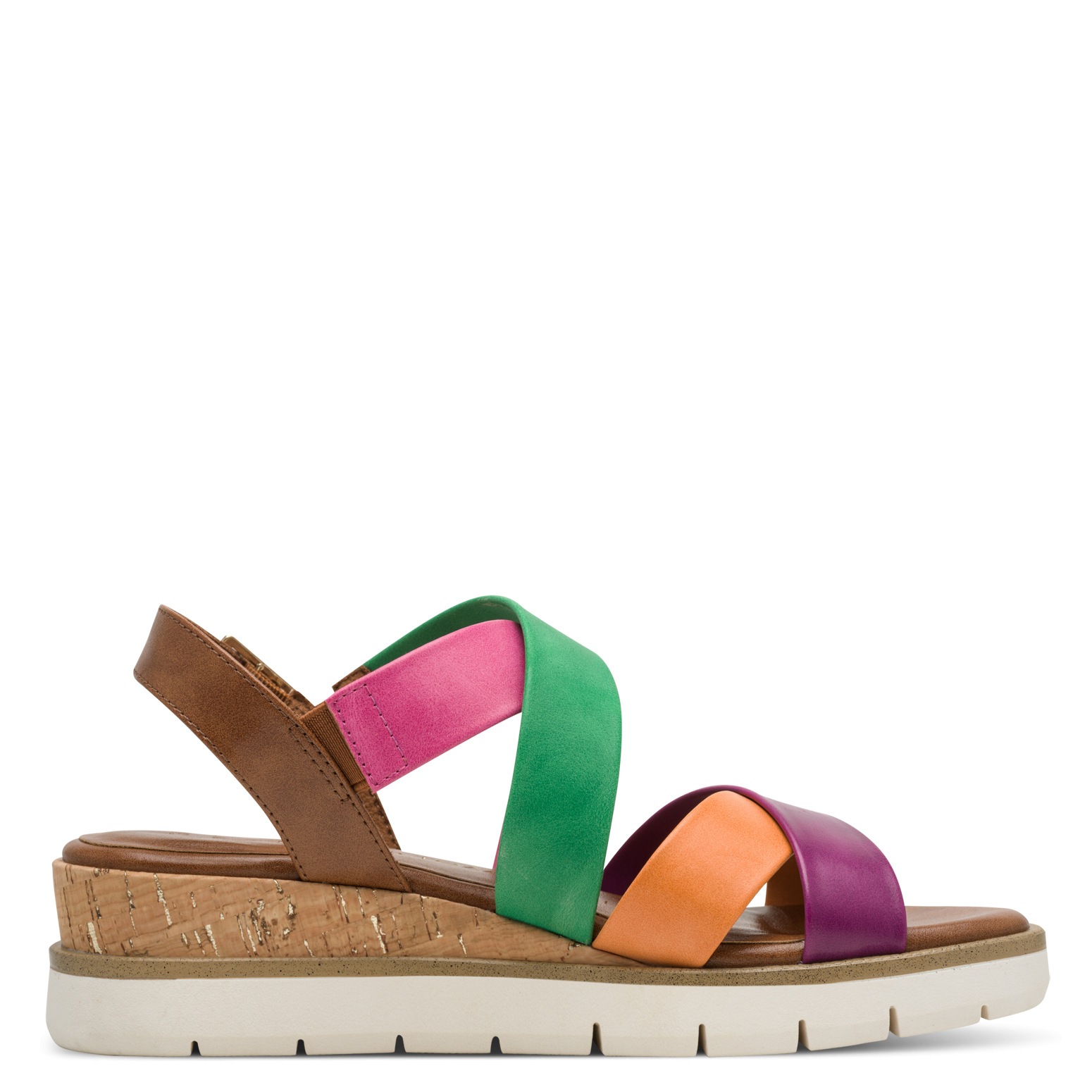 MARCO TOZZI Keilsandalette  Plateau, Riemchensandale in farbenfroher Gestaltung