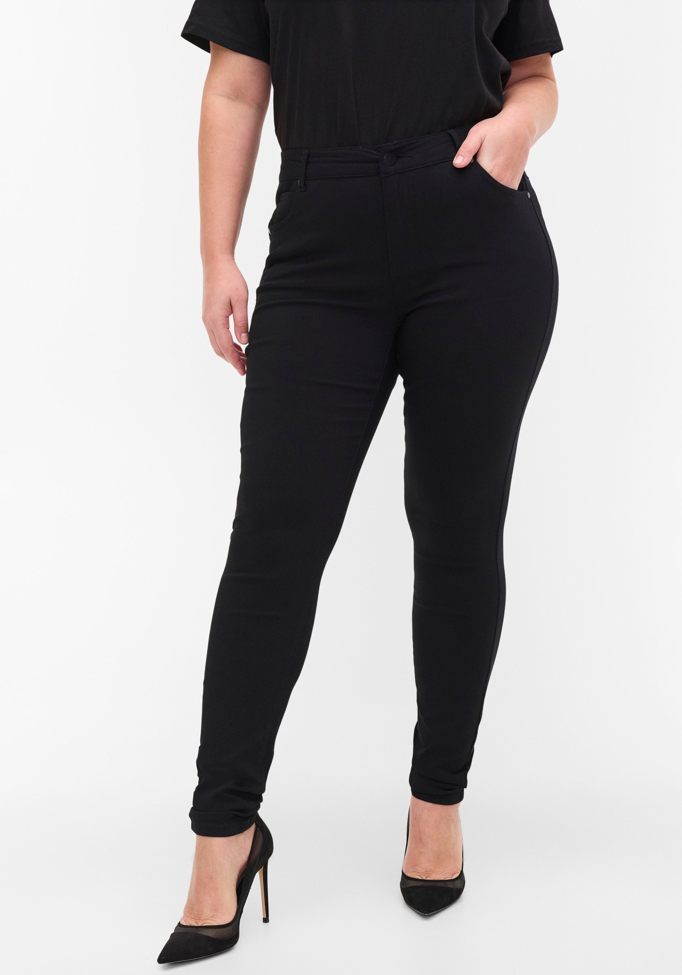 Zizzi Röhrenhose mit Stretch-Anteil
