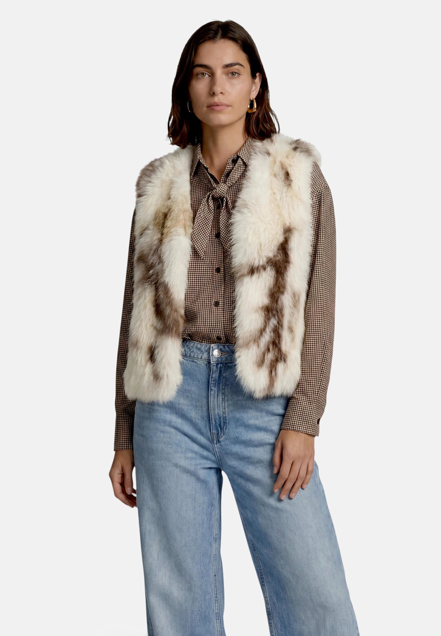 Zero Plüschweste »Damen mit Animalprint« Material