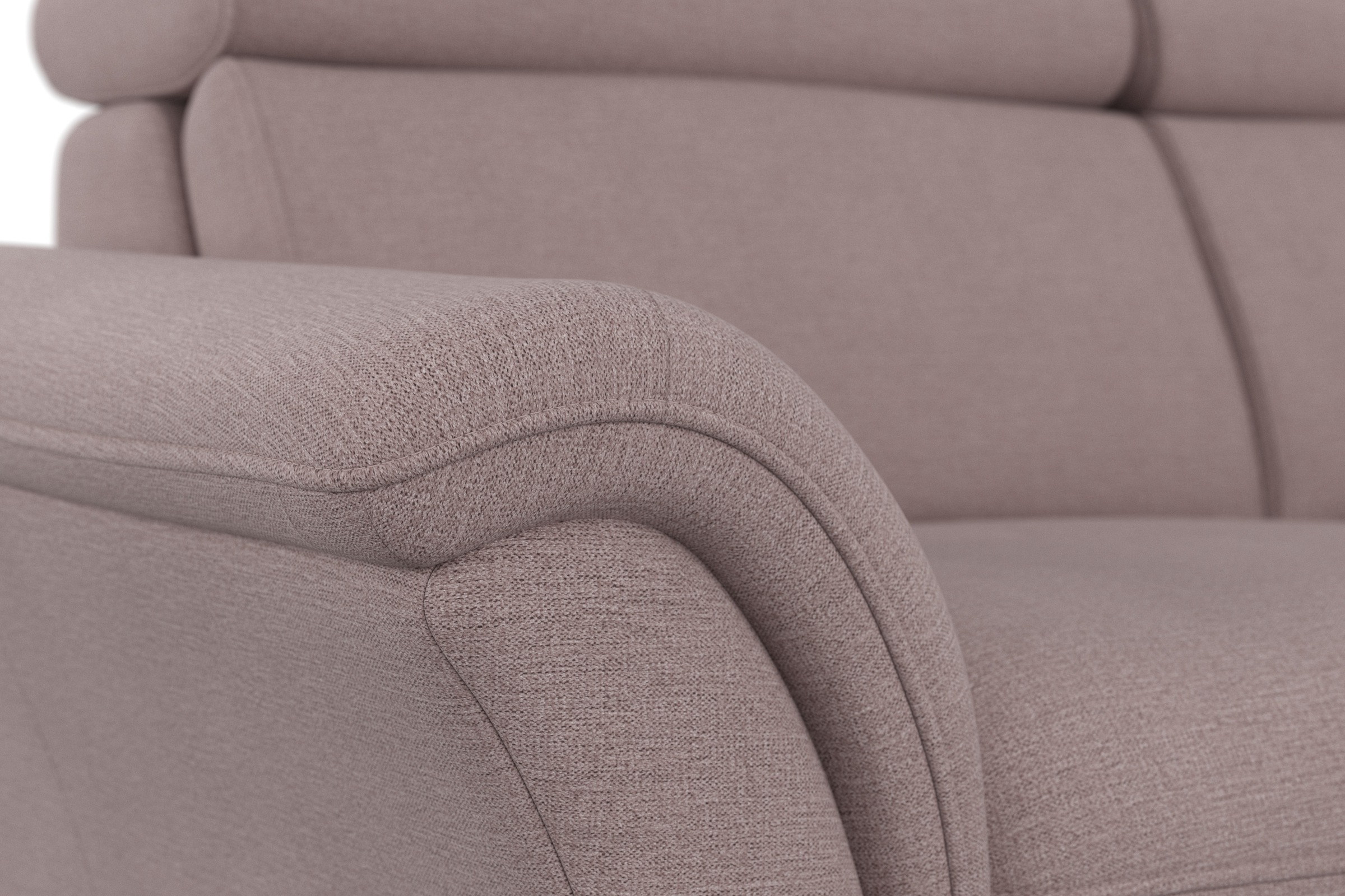 Home affaire Ecksofa »Lindgren L-Form«, wahlweise mit Bett mit klappbaren Rollen, Kasten und Kopfverstellung