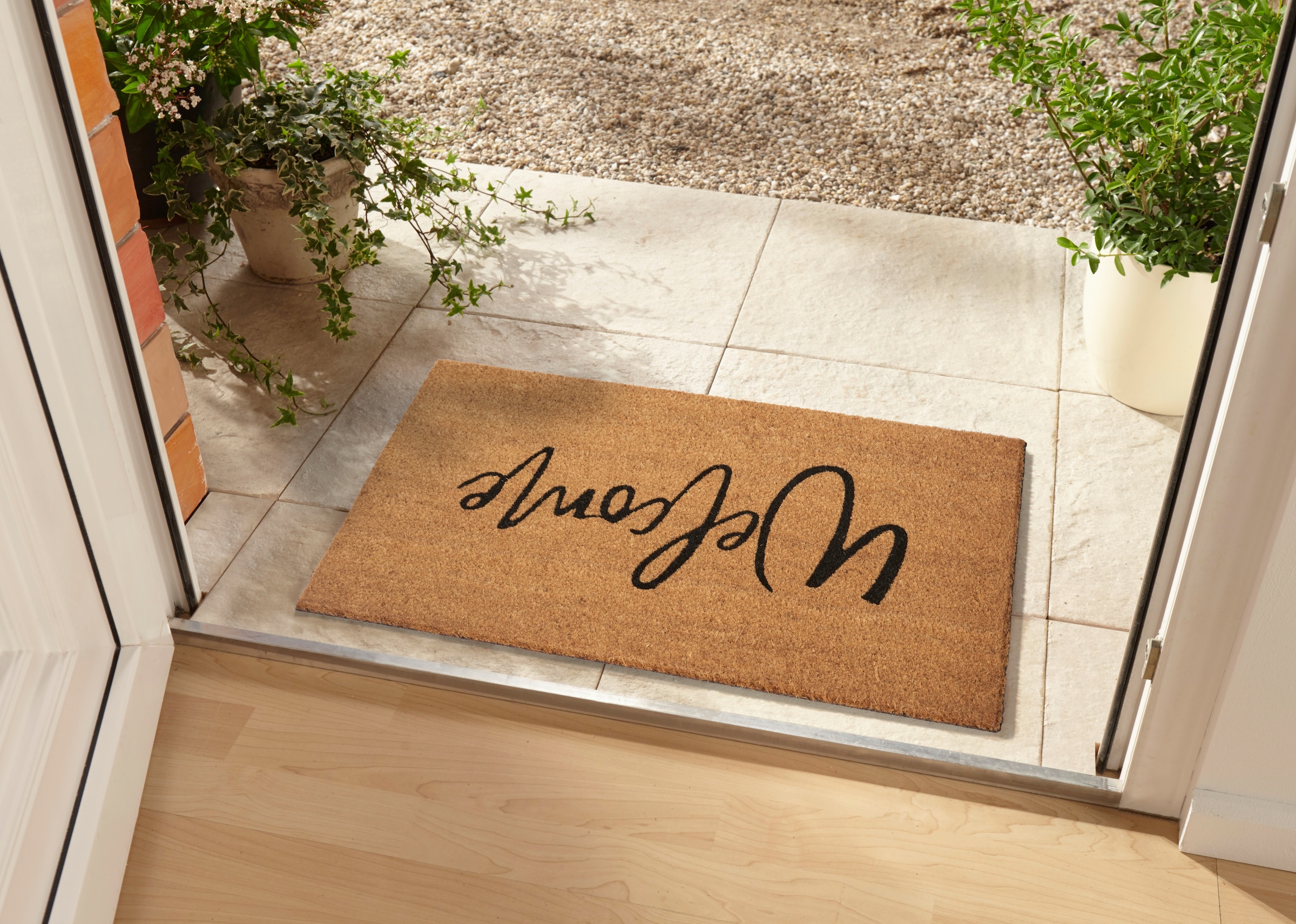 HANSE Home Fußmatte »Welcome, Türmatte«, rechteckig, 15 mm Höhe, Kokos, Schmutzfangmatte, Outdoor, Rutschfest, Innen, Kokosmatte, Flur