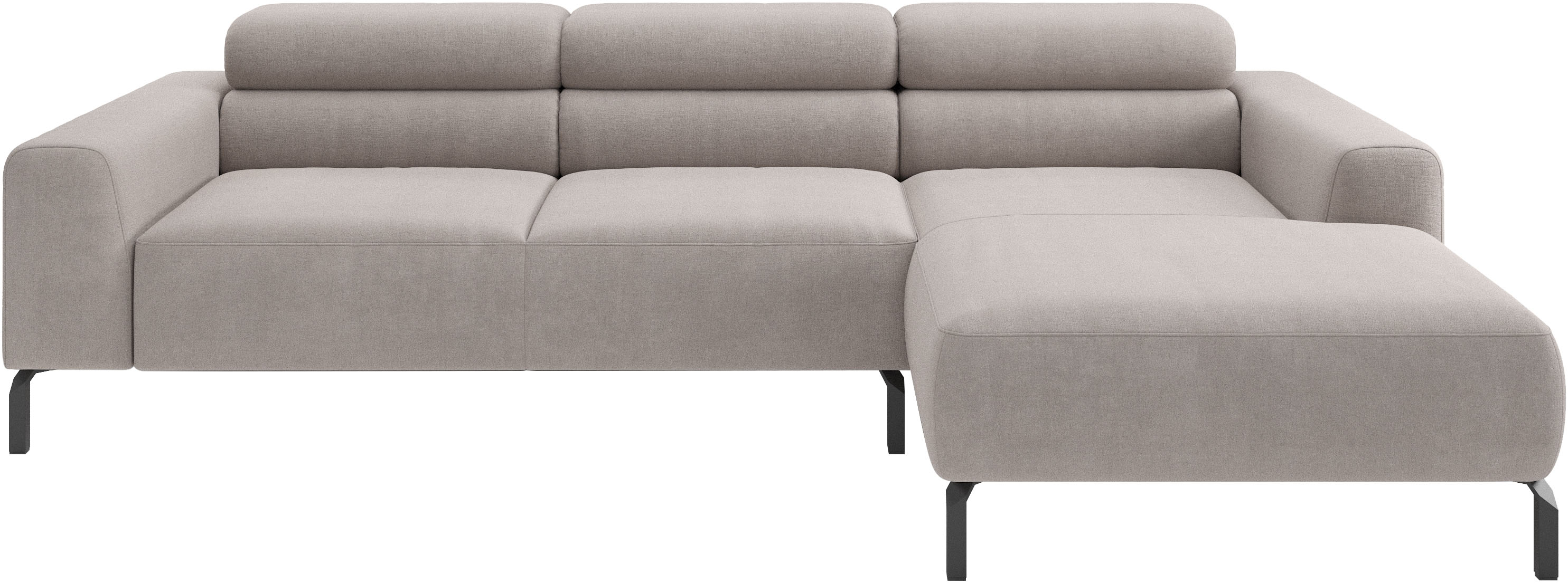 Home affaire Ecksofa "Ecksofa, L-Form, incl. Kopfteilverstellung, Breite 258 cm" wahlweise elektrische Sitztiefenverstellung
