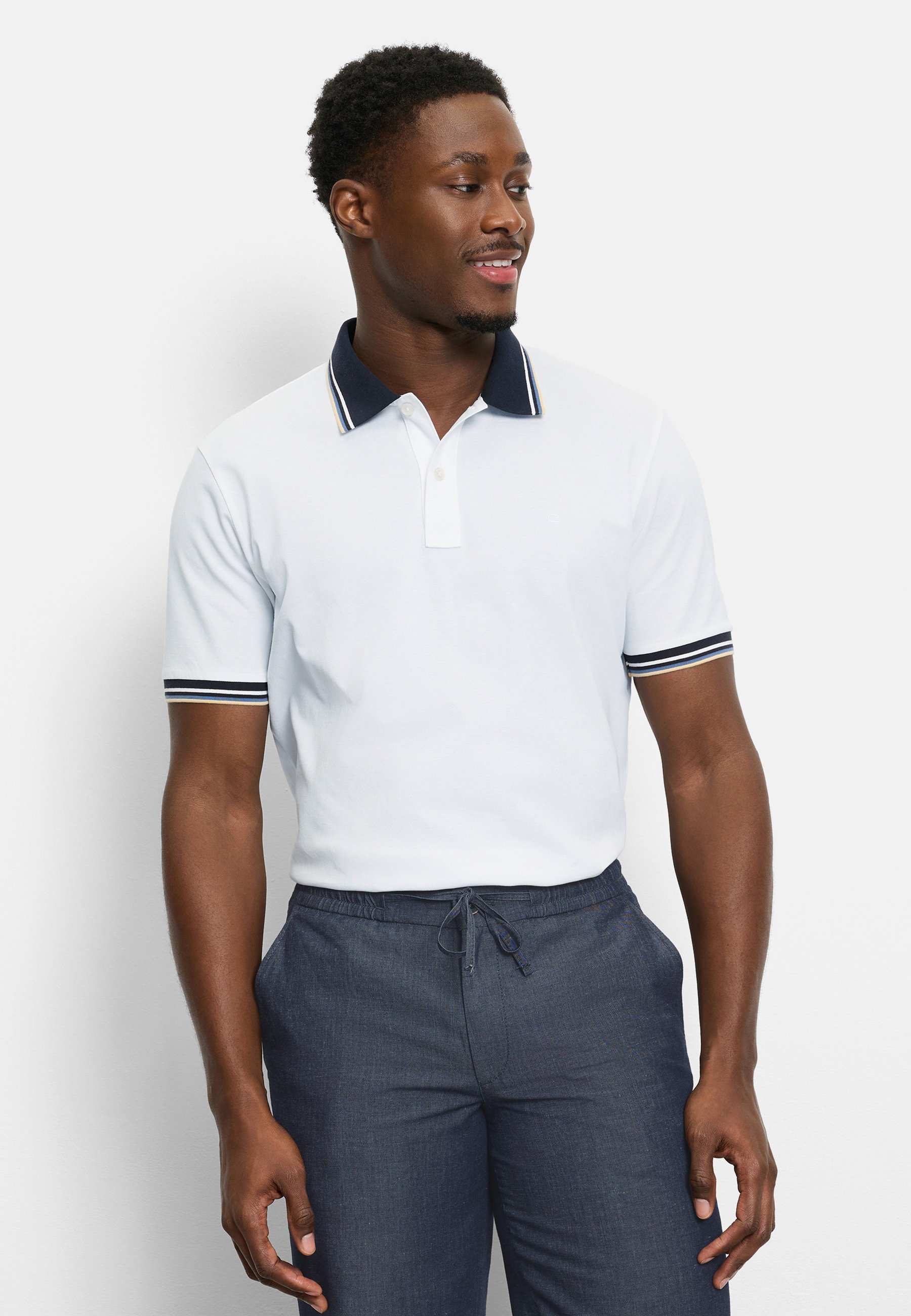OLYMP Poloshirt "OLYMP Casual Wirk, Regular Fit"