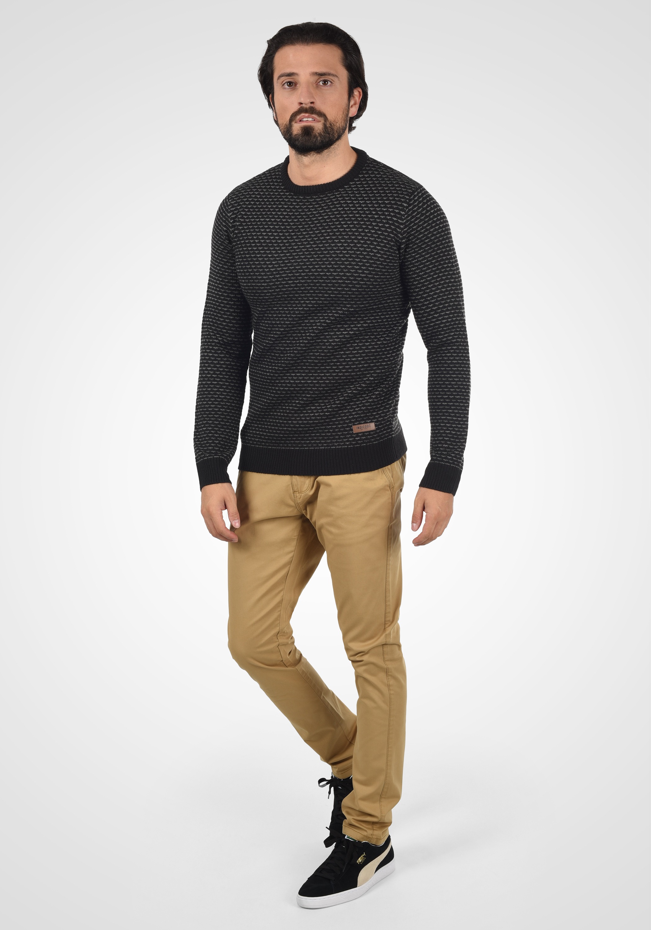 Indicode Strickfleece-Pullover »Strickpullover IDCoppler«