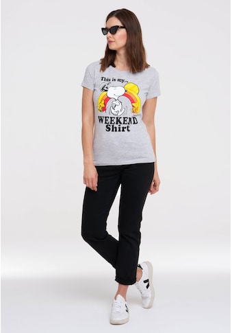 T-Shirt »Peanuts - Snoopy & Woodstock - Weekend«, mit lizenziertem Originaldesign