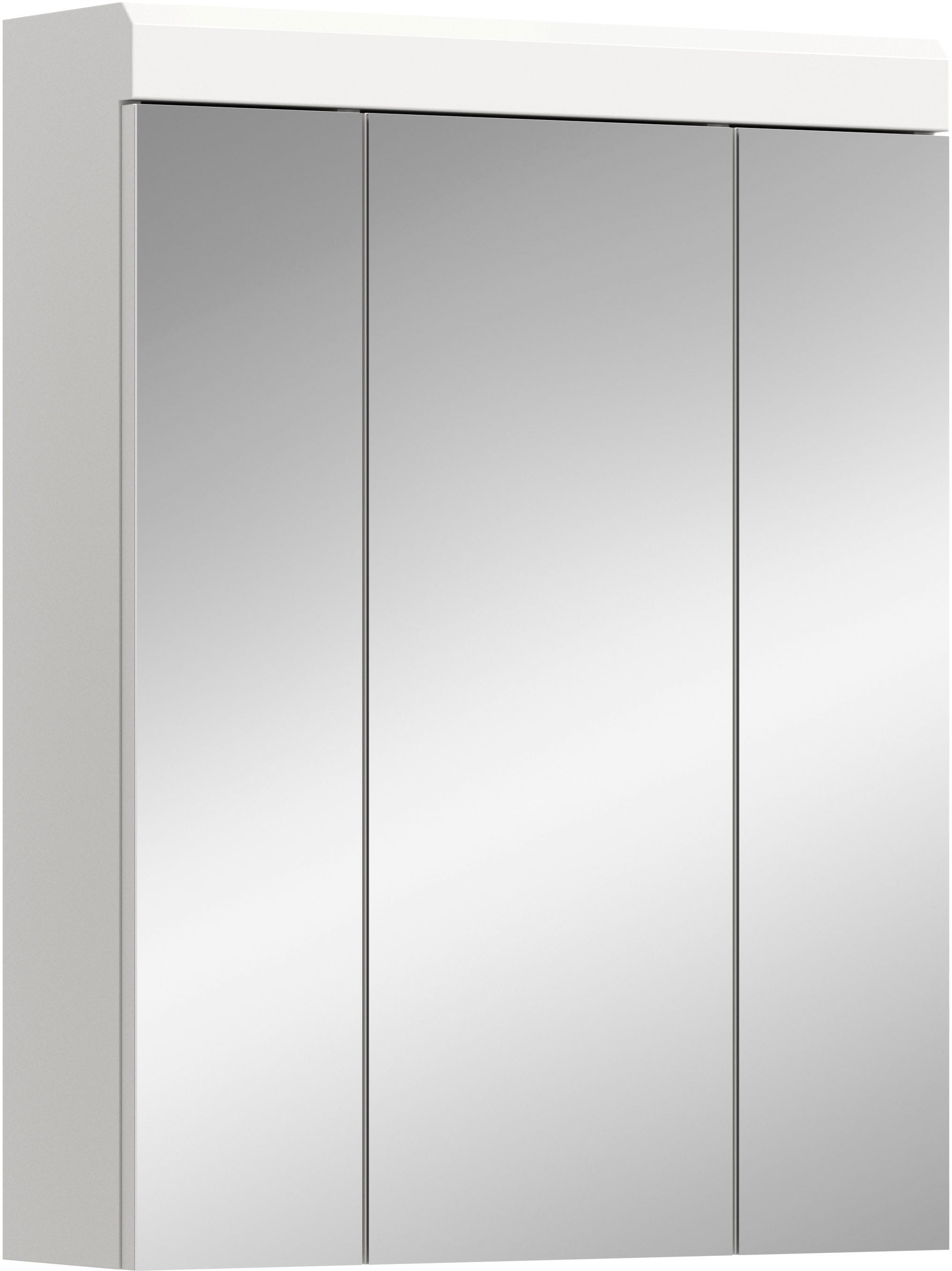 welltime Spiegelschrank "SIENA, Breite 60cm, 3 Spiegeltüren, 9 Fächer, 6 Einlegeböden" TOPSELLER, in verschiedenen Farben erhältlich, Badmöbel, Badschrank, Schrank, Bad