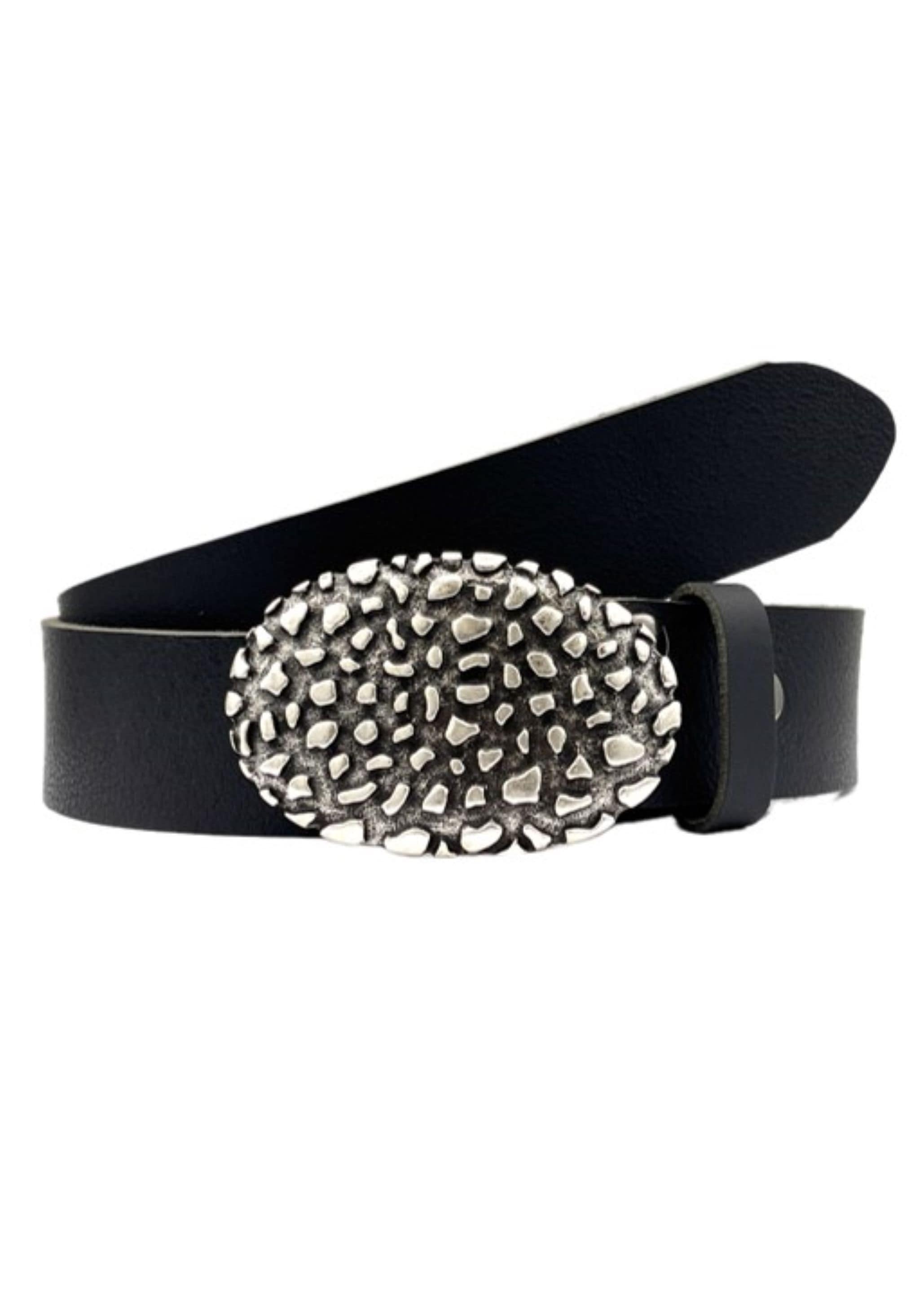 Rettungsring Gürtel Ledergürtel "Wasserbüffel Schwarz mit austauschbarer Sc günstig online kaufen