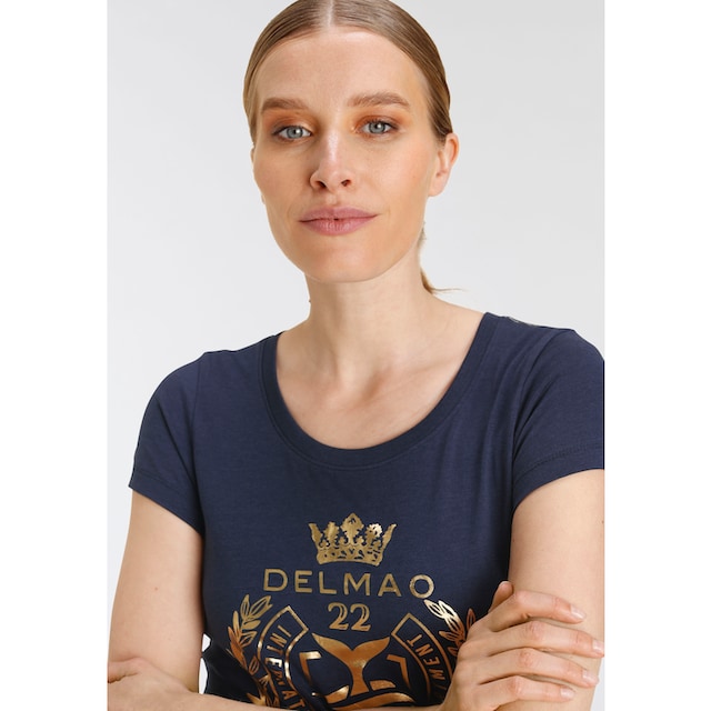 DELMAO T-Shirt, mit hochwertigem, goldfarbenem Folienprint - NEUE MARKE!  für bestellen | BAUR