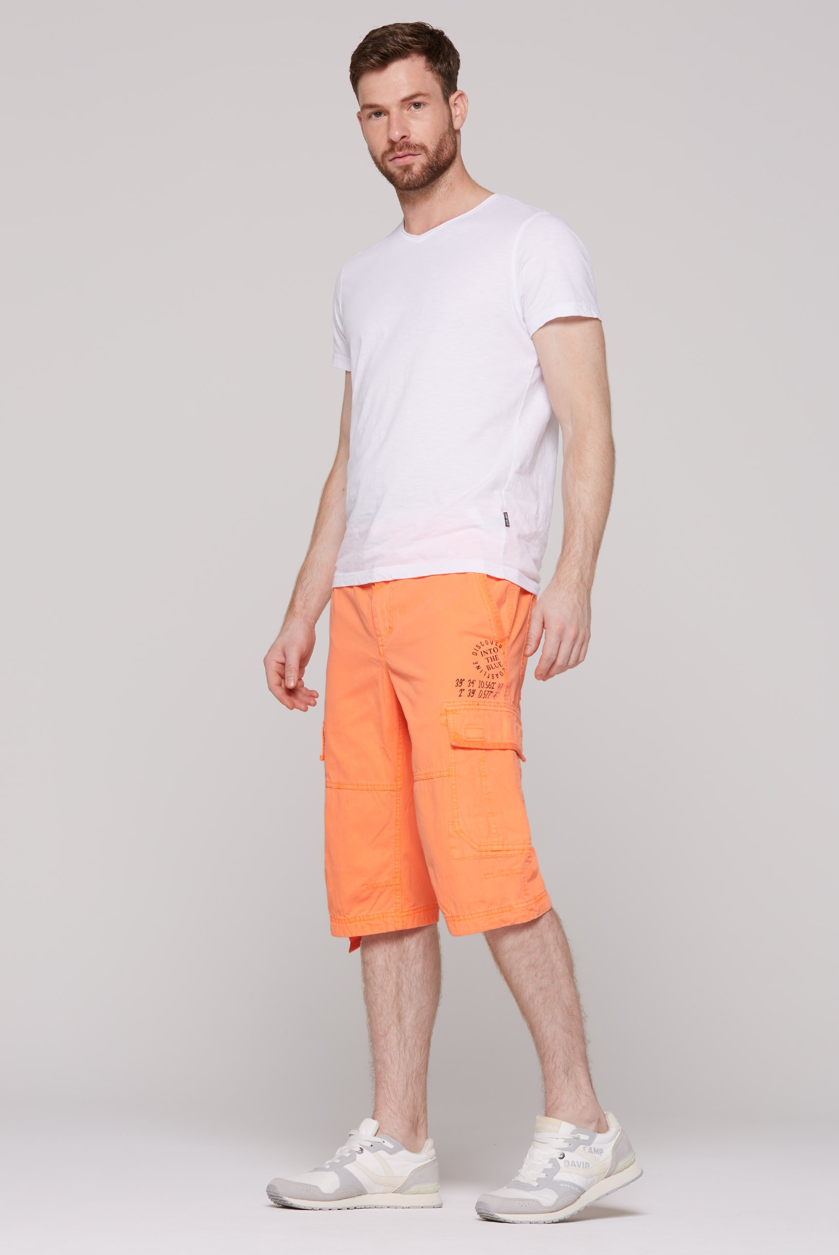 CAMP DAVID Shorts, mit Bindeband am Saum