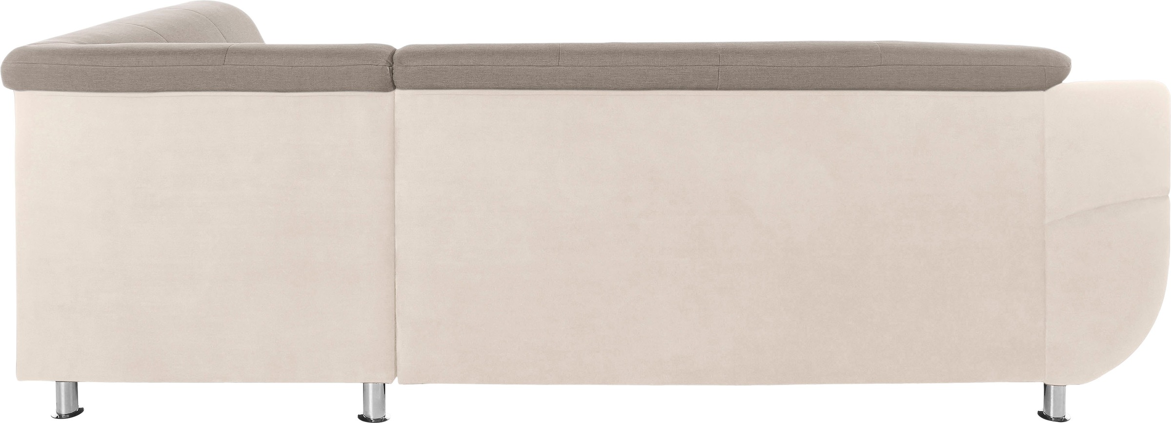 TRENDMANUFAKTUR Ecksofa »Rondo 3, zeitlos und bequem, Materialmix, breite Armlehnen, L-Form«, wahlweise mit Federkern für mehr Komfort, wahlweise mit Bettfunktion