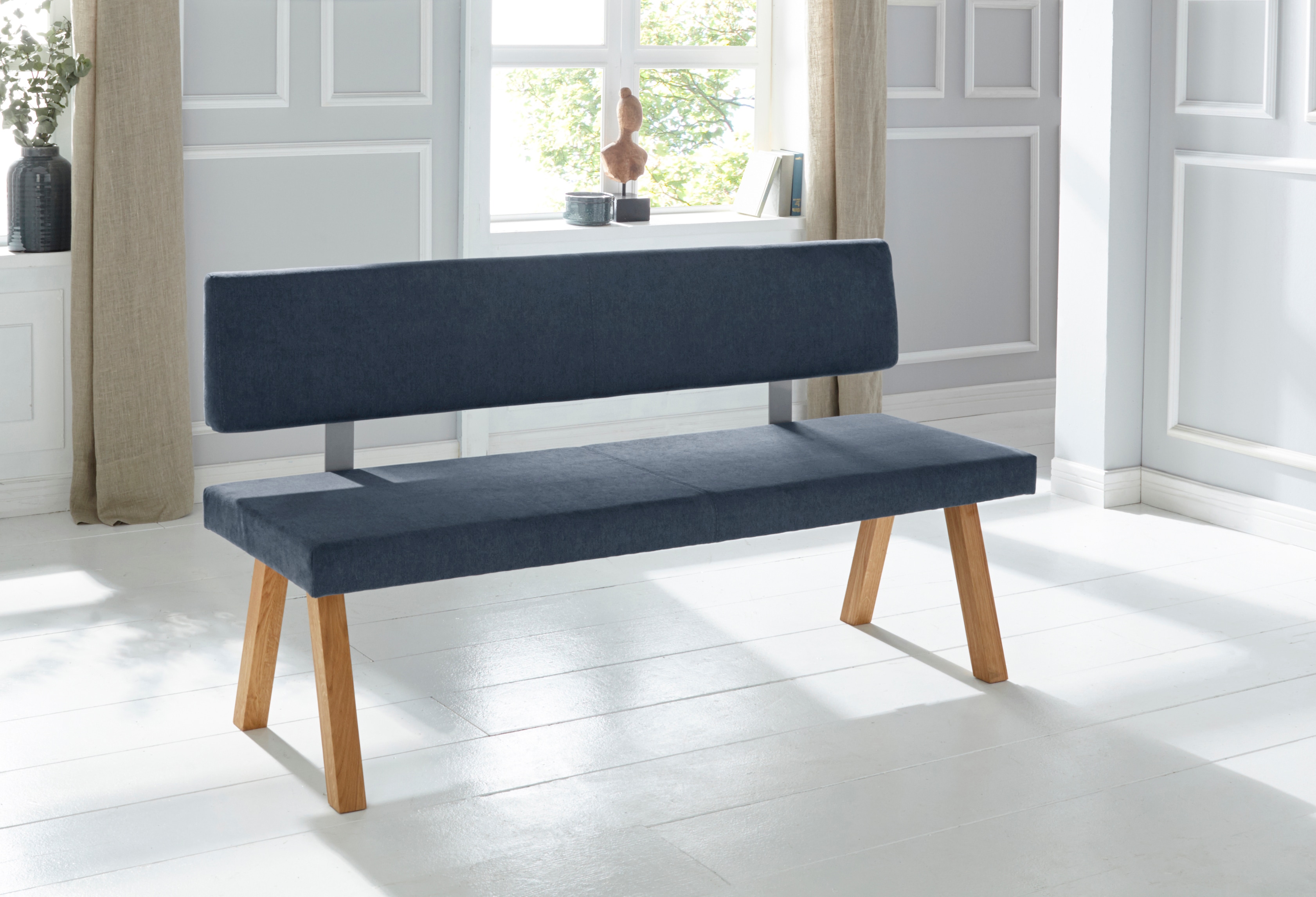 OTTO home Bank "Mobilar Rio" mit Rückenlehne und aus Massivholz