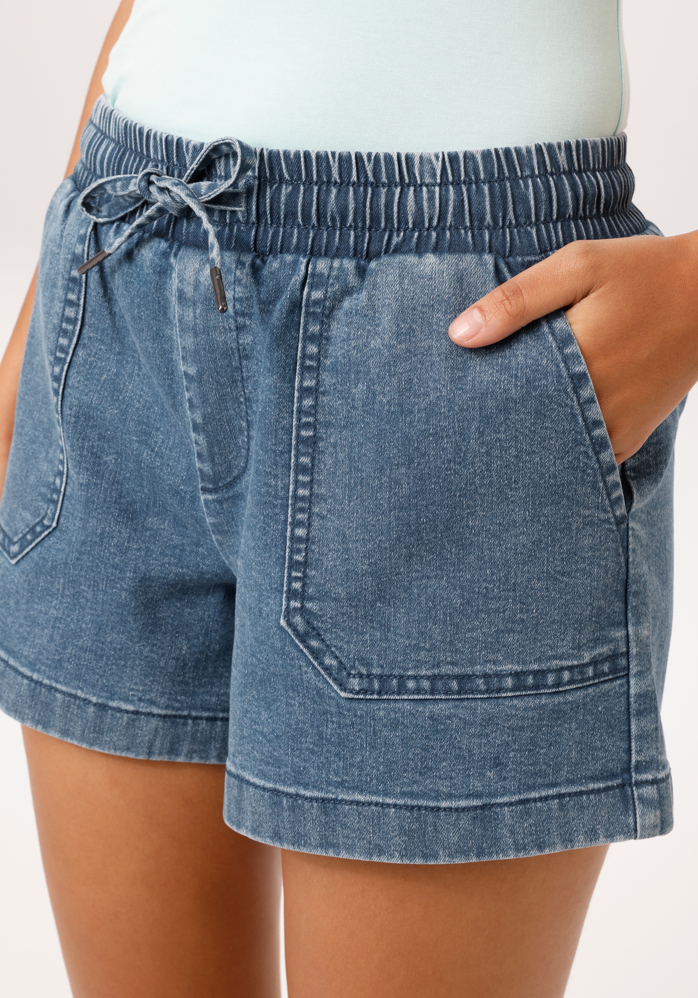 Thumbnail - Aniston CASUAL Shorts in trendiger Used-Waschung - NEUE KOLLEKTION