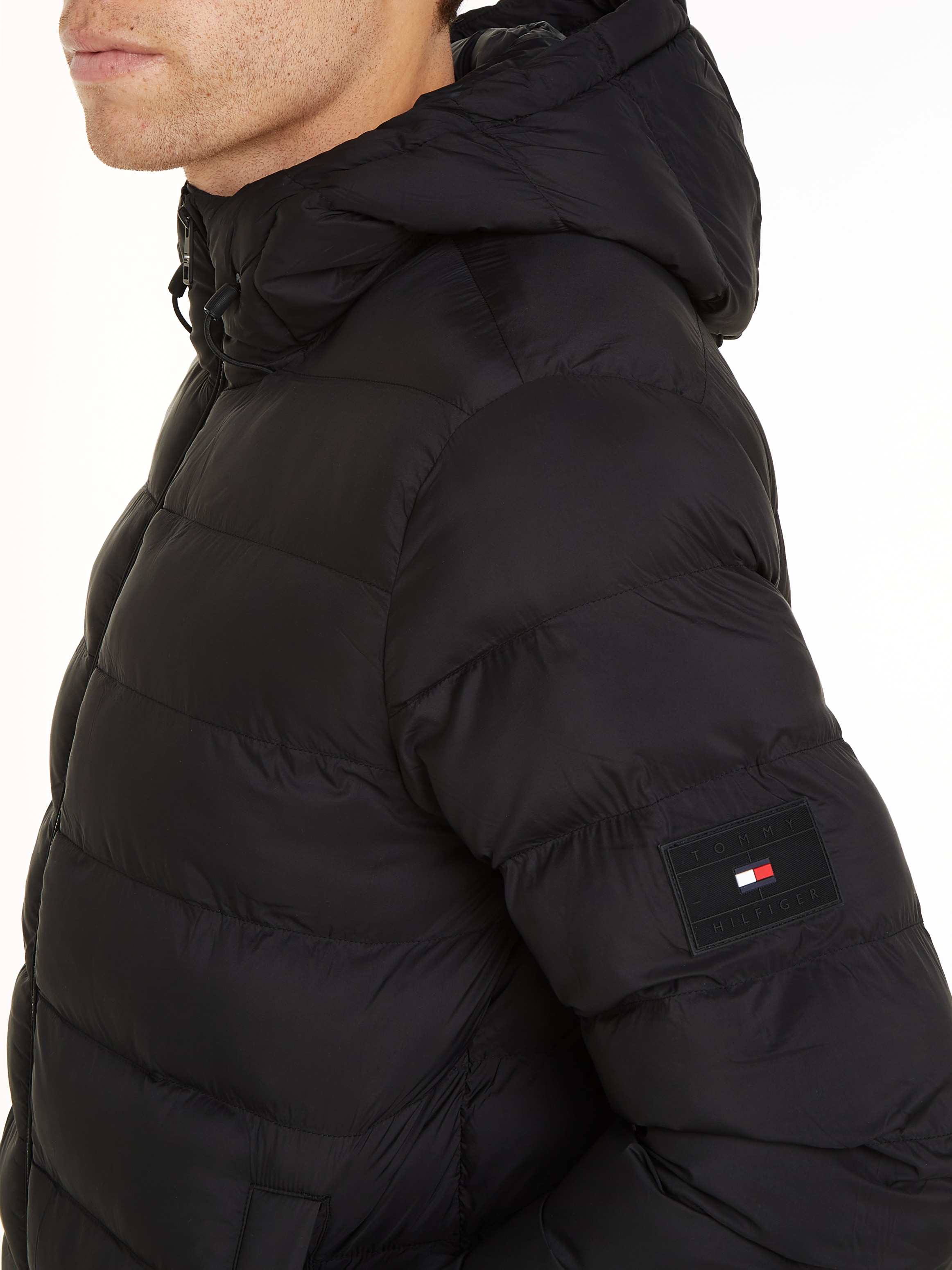 Tommy Hilfiger Steppjacke »MID WEIGHT HOODED JACKET«, mit Kapuze